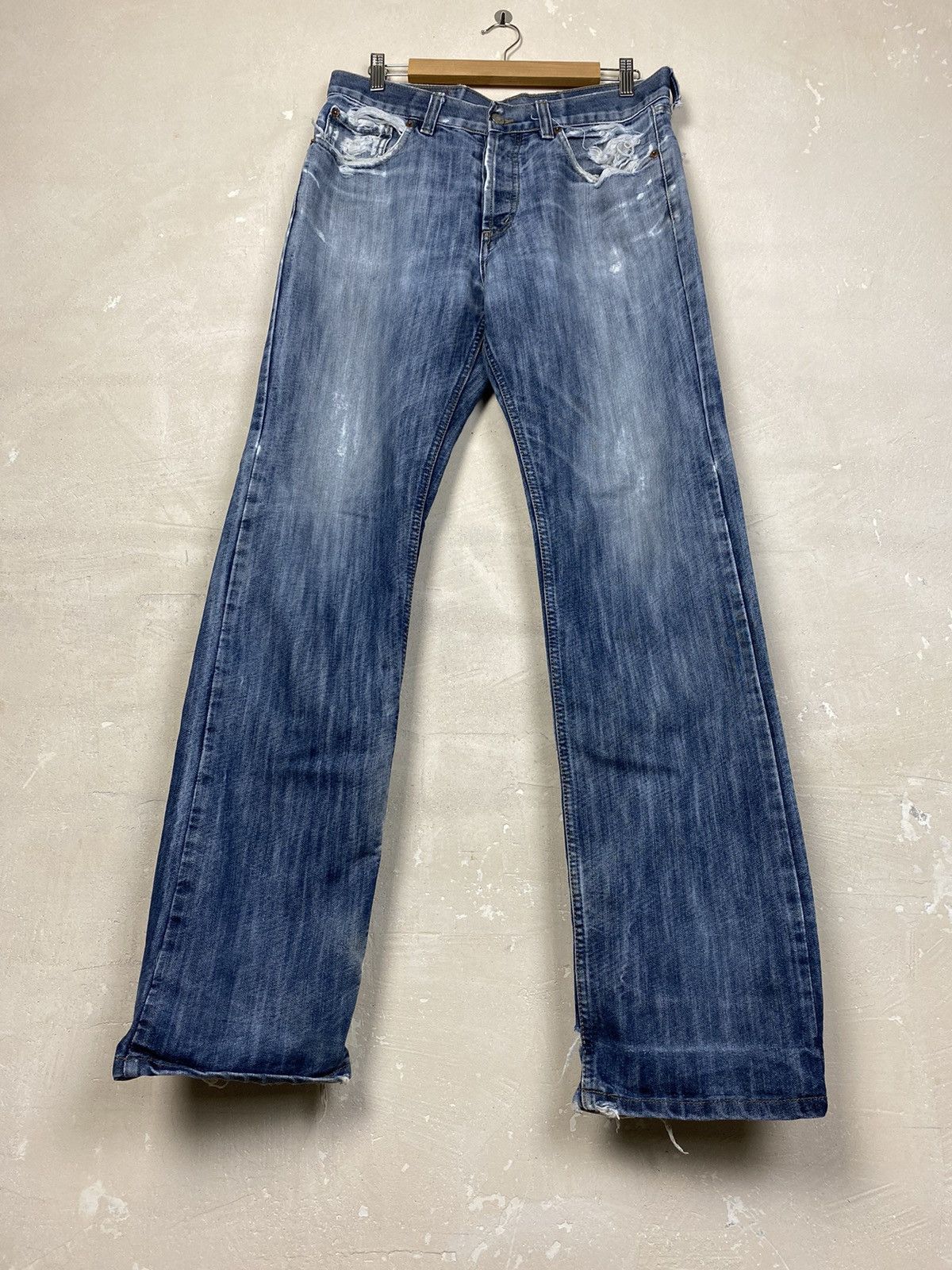 Levi's × Levi's Vintage Clothing × Vintage Vintage Distressed Levi’s 501 Avant Garde Punk jeans Size US 31 - 2 Thumbnail