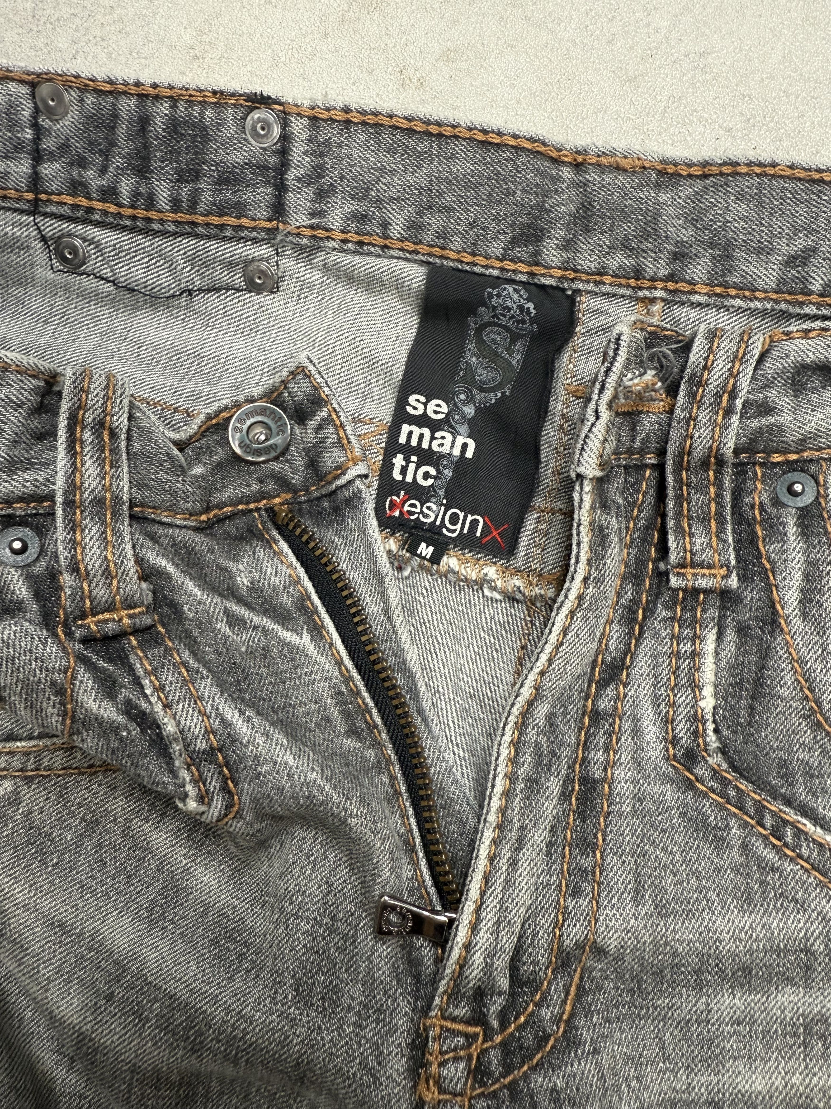 Japanese Brand Semantic Design Flare Denim Pants Size US 30 / EU 46 - 9 Thumbnail