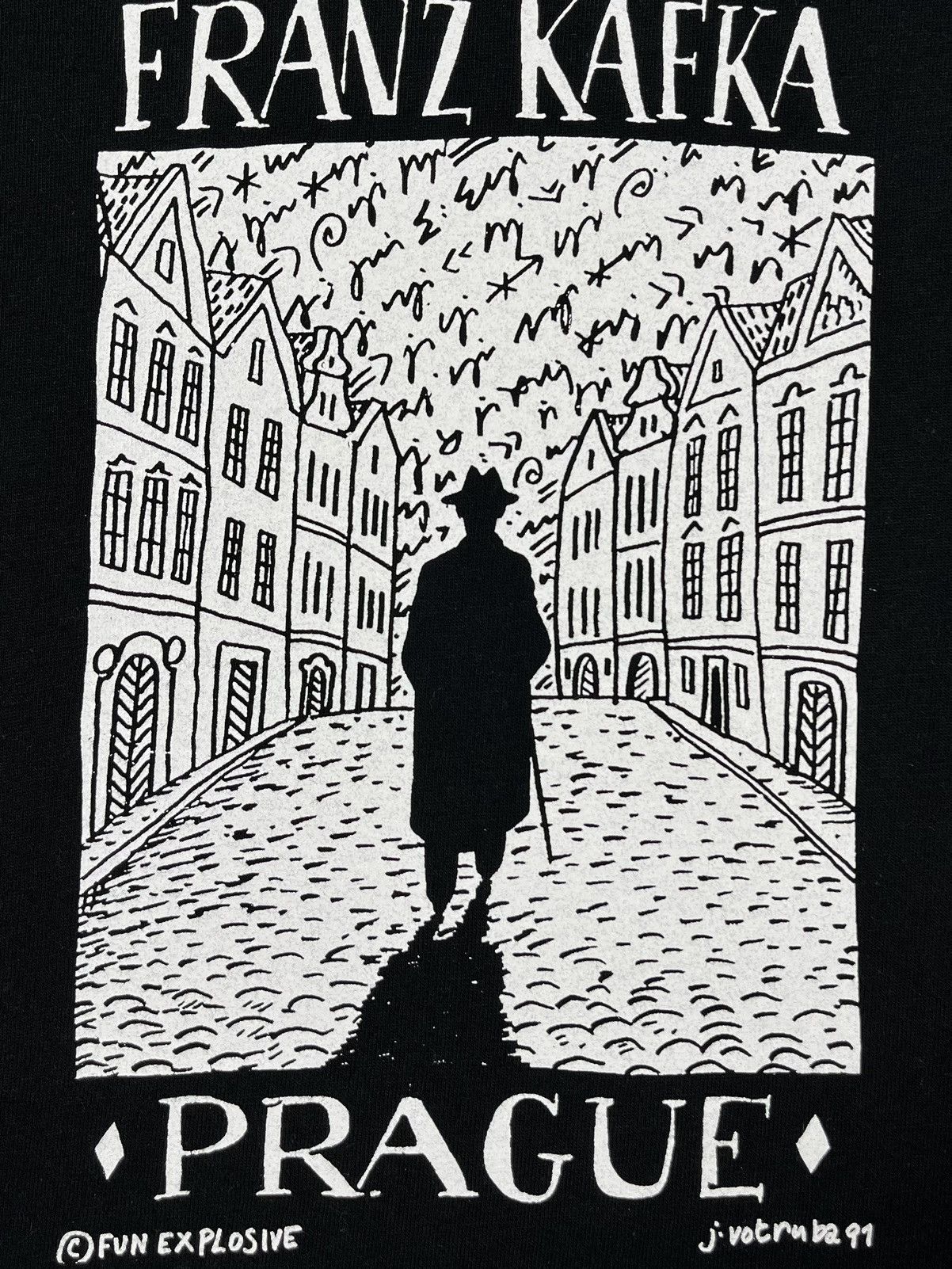 Vintage Vintage Franz Kafka Prague art tee 1991 Size US S / EU 44-46 / 1 - 4 Thumbnail