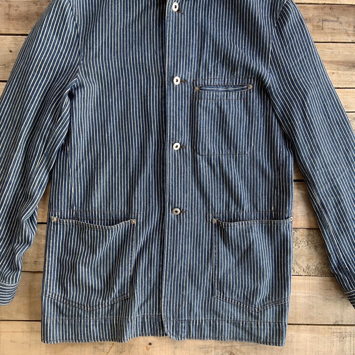 Vintage US Naval Hickory Light Jacket /Work Wear/ Chore Jacket Size US L / EU 52-54 / 3 - 2 Thumbnail