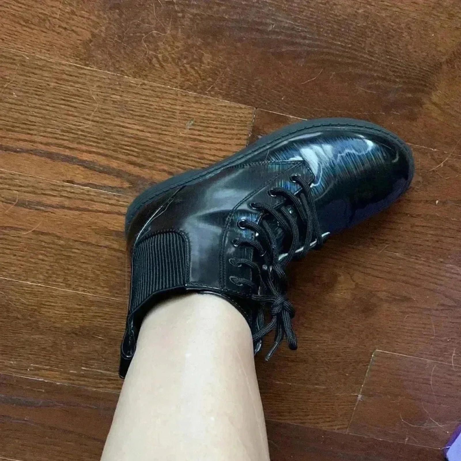 Designer Holographic black boots Size US 6 / IT 36 - 11 Thumbnail