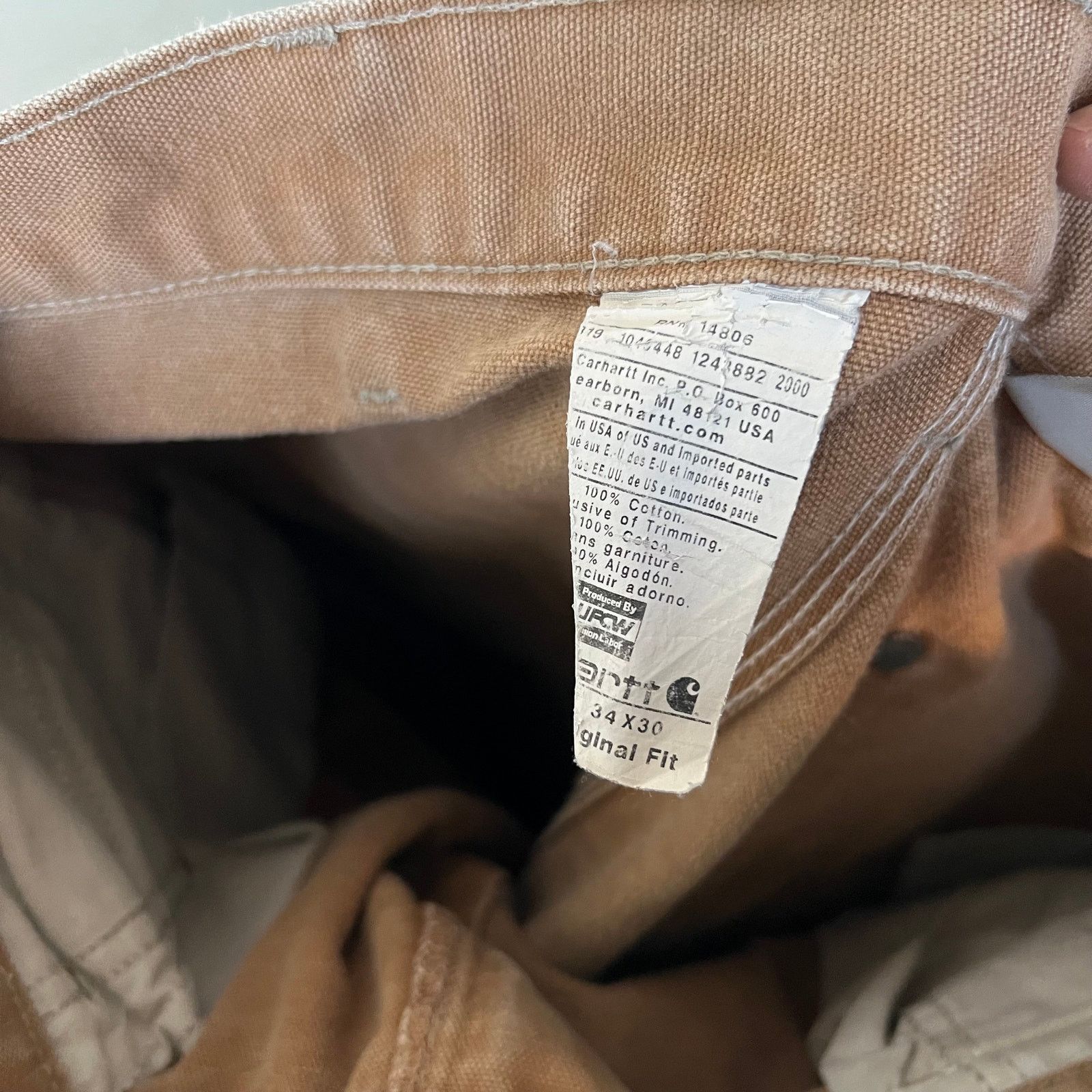 Carhartt × Vintage Carhartt faded brown double knee work wear carpenter pants Size US 31 - 7 Thumbnail