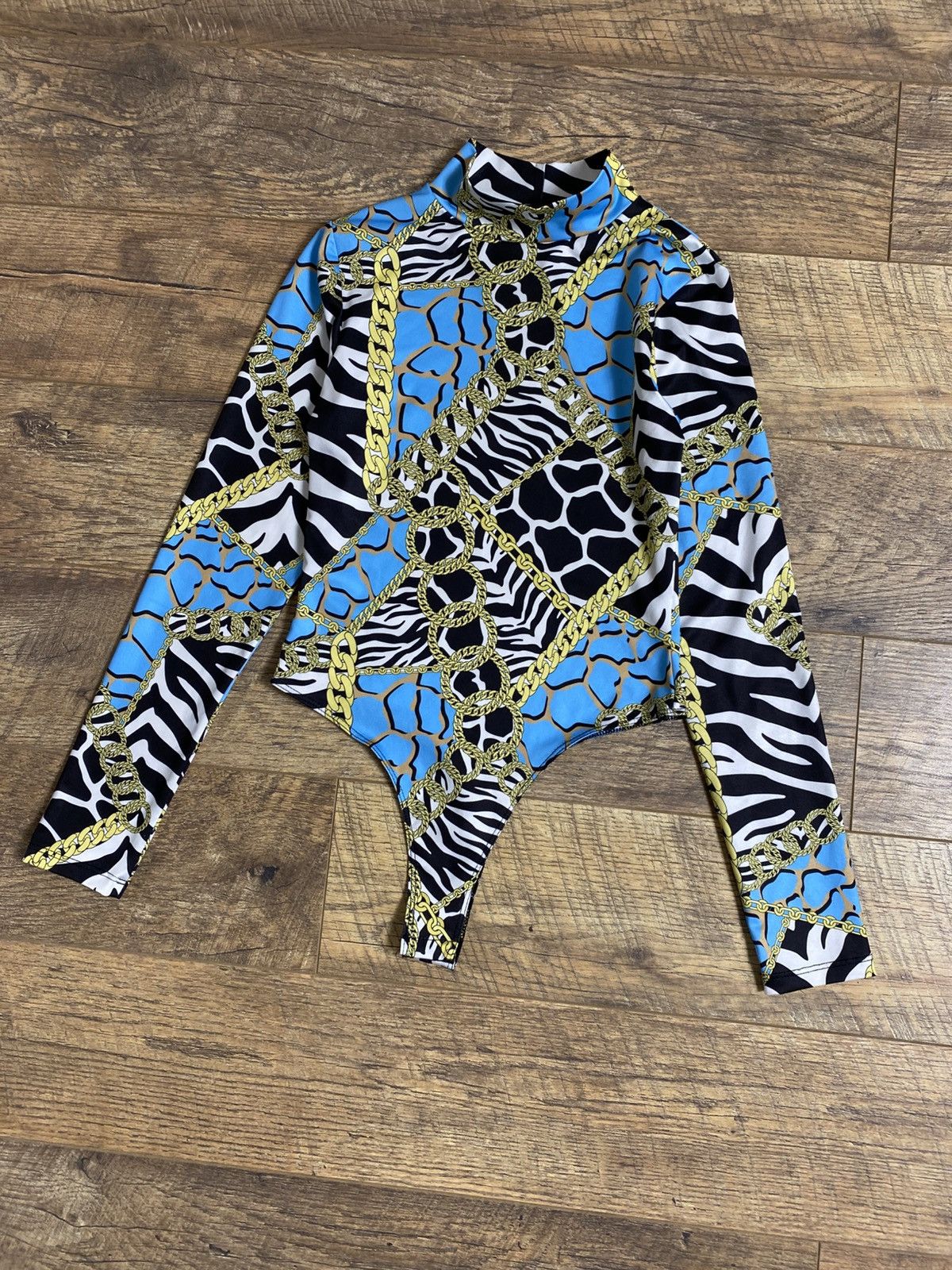 Jaded London Jaded London Zebra & Chain Print Bodysuit Size S Size S / US 4 / IT 40 - 2 Thumbnail