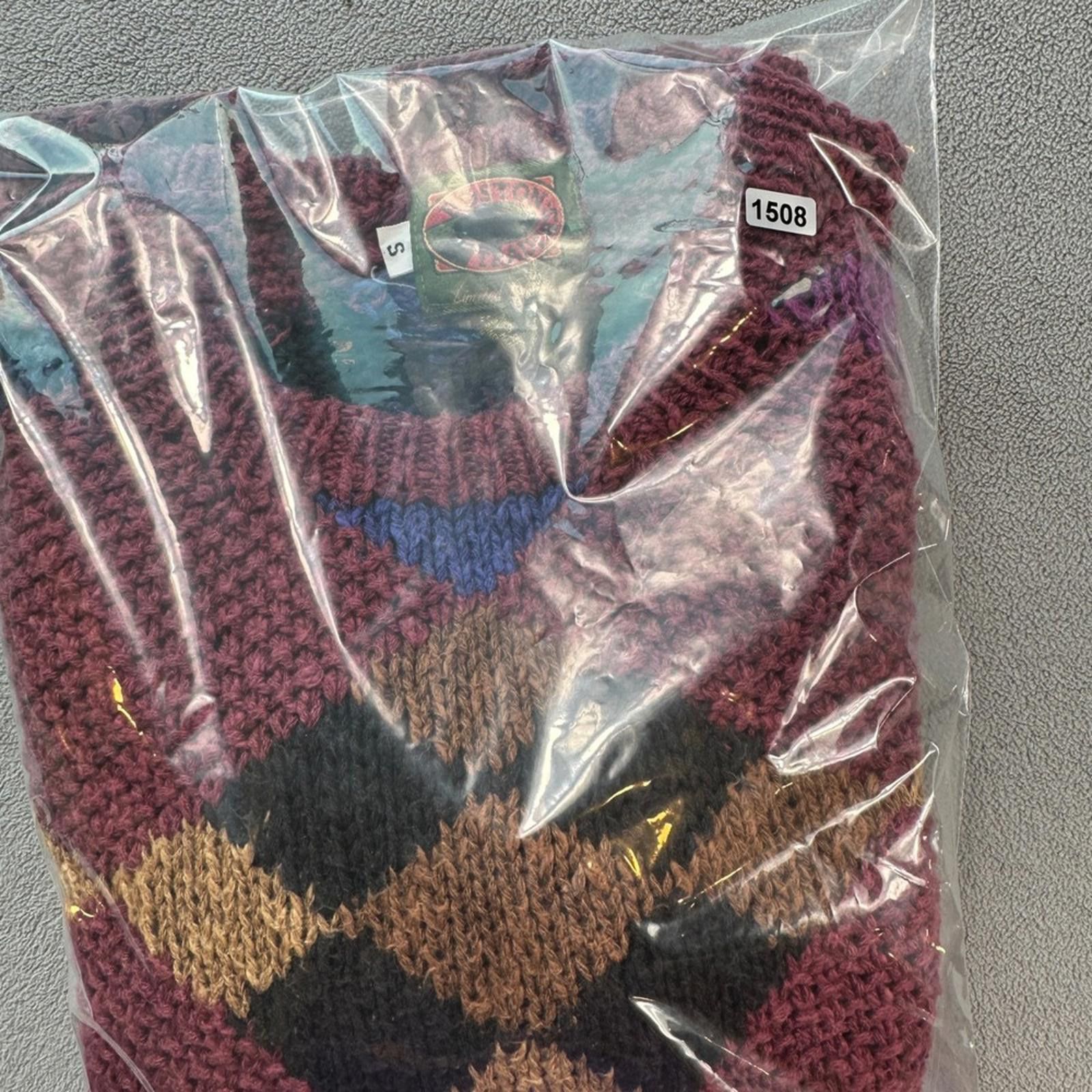 Boston Traders Boston Traders Mens Argyle Knit Sweater Chunky Burgundy Size US S / EU 44-46 / 1 - 9 Thumbnail