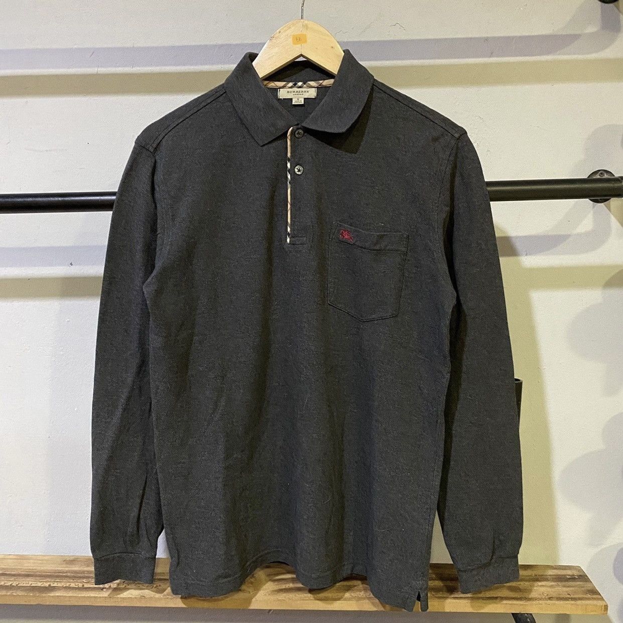 Burberry BURBERRY LONDON Basic Logo Long Sleeve Polo T Shirt Size US S / EU 44-46 / 1 - 1 Thumbnail