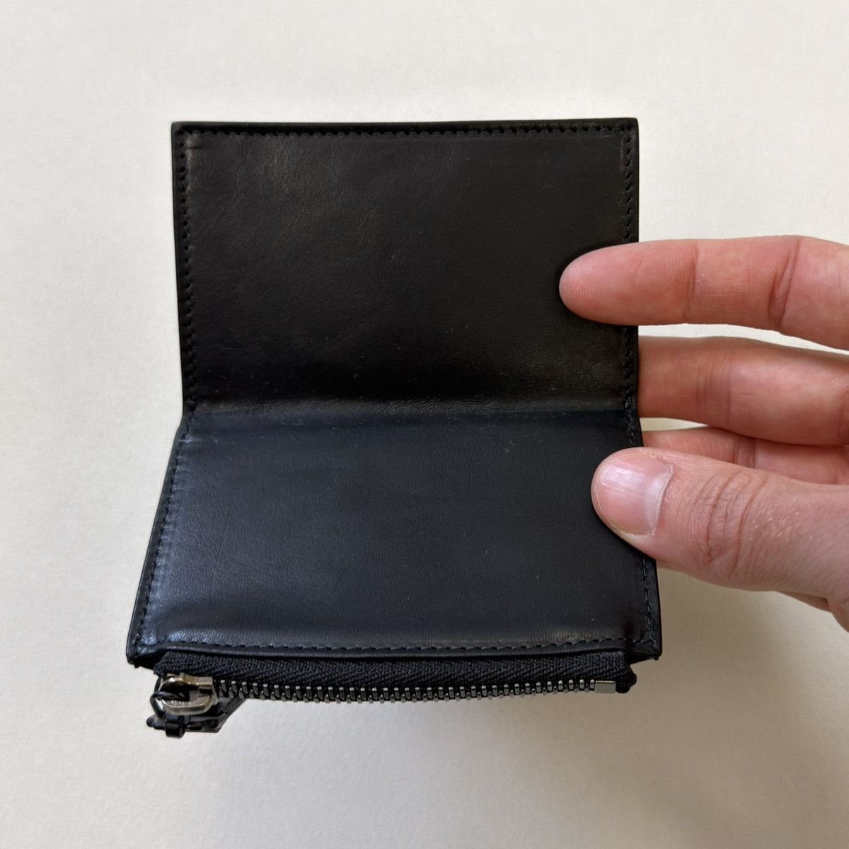 Maison Margiela A/W 20 Black Leather Zip Wallet Size ONE SIZE - 6 Thumbnail
