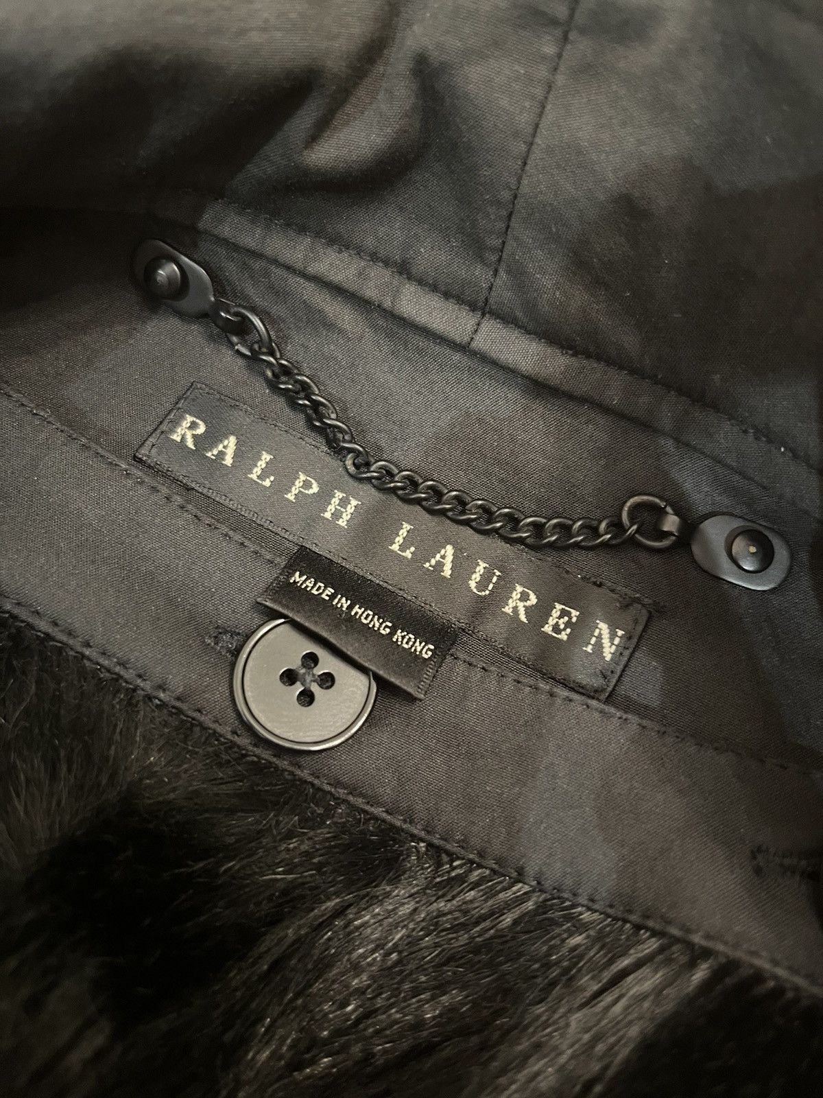 Polo Ralph Lauren × Ralph Lauren Black Label × Ralph Lauren Purple Label Polo Ralph Lauren Coat Fur faux Black Label made in Korea Size S / US 4 / IT 40 - 2 Thumbnail