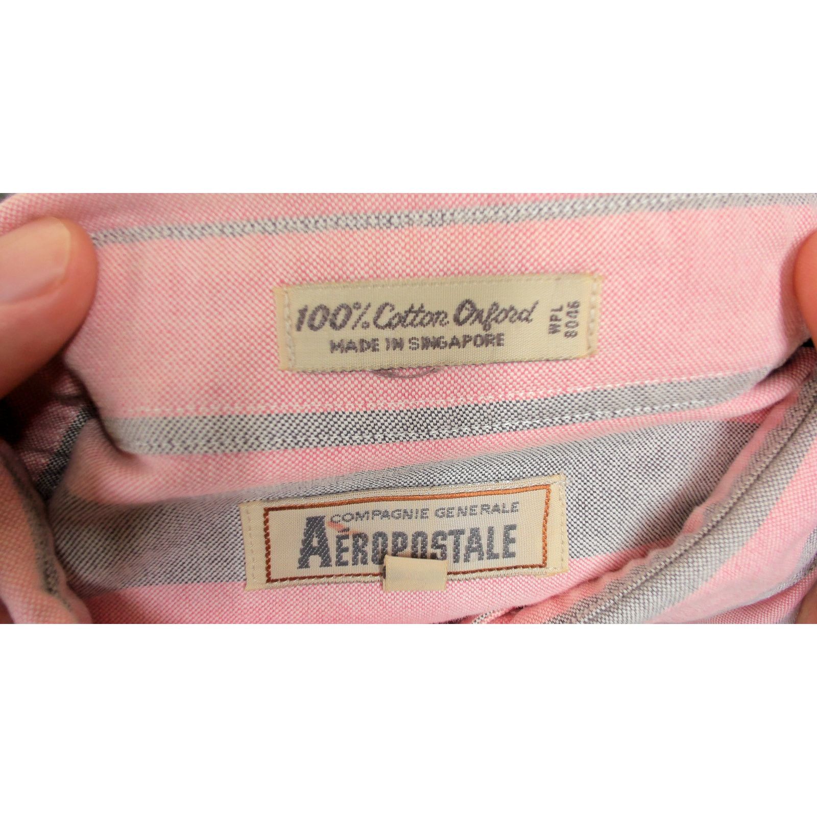 Aeropostale Vintage | Y2K Boxy Pink Striped Heavy oxford Overshirt Size US XL / EU 56 / 4 - 13 Thumbnail