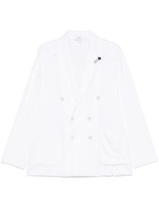 Lardini LARDINI Men Jacket ESLJM57 ES64005100 White Size US M / EU 48-50 / 2 - 1 Thumbnail