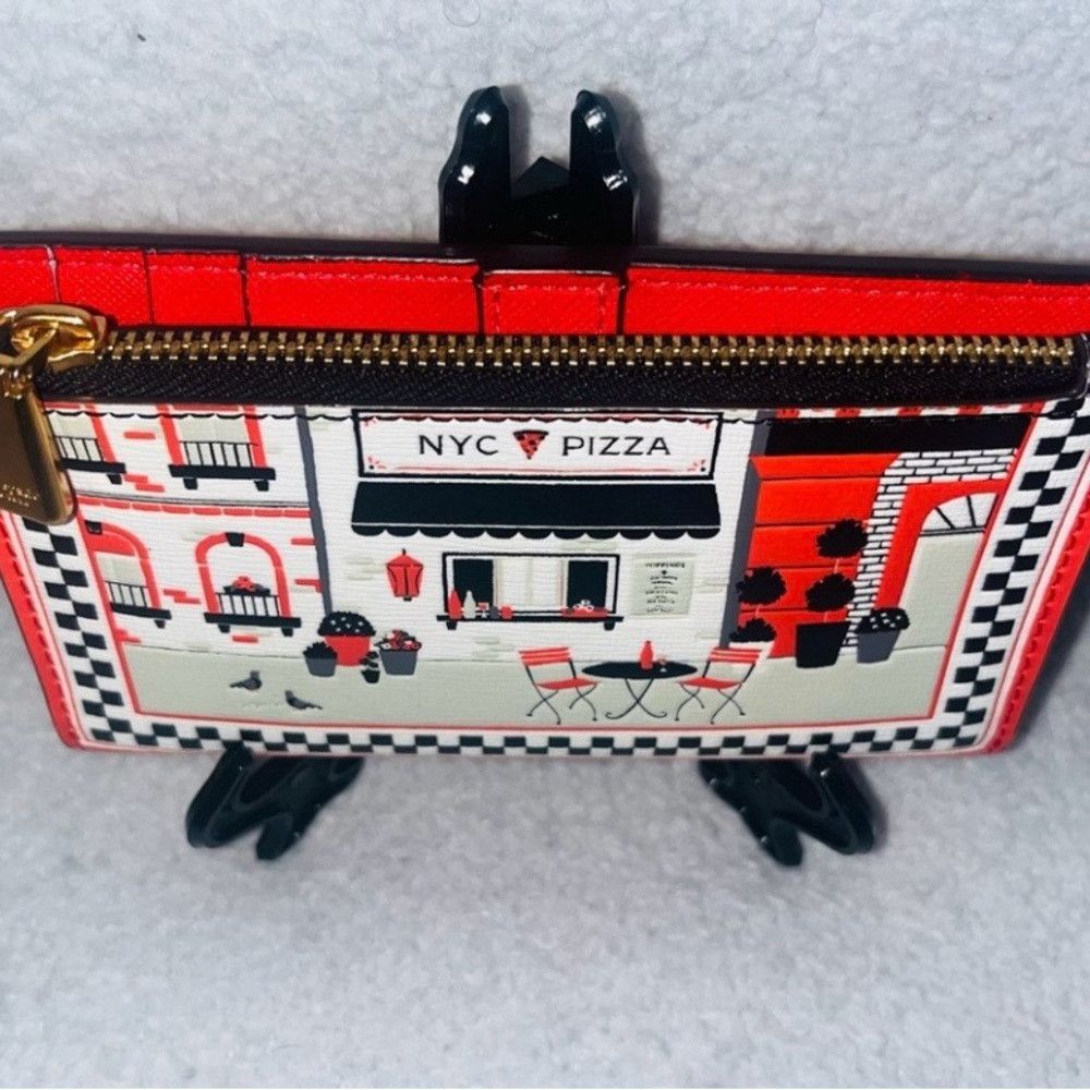 Kate Spade Kate Spade ♠️ Slice Pizza Shop 🍕Embossed Leather Small Sli Size ONE SIZE - 7 Thumbnail