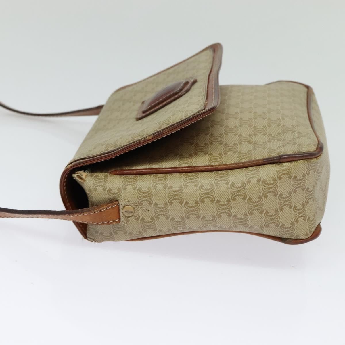 Celine CELINE Macadam Canvas Shoulder Bag Pvc Beige Size ONE SIZE - 4 Thumbnail