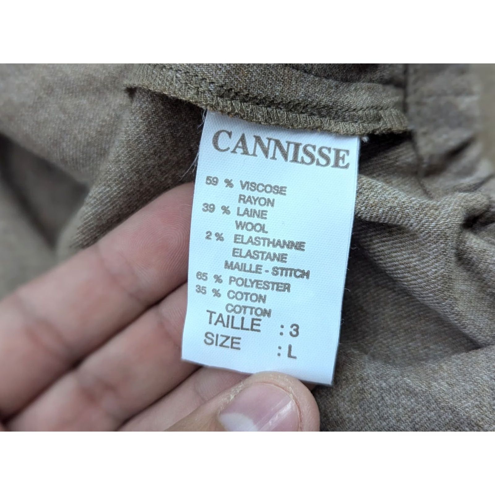 Vintage CANNISSE Jacket Hooded Womens Beige Mastic Size 40 Ladies LIVECHE Size S / US 4 / IT 40 - 7 Thumbnail