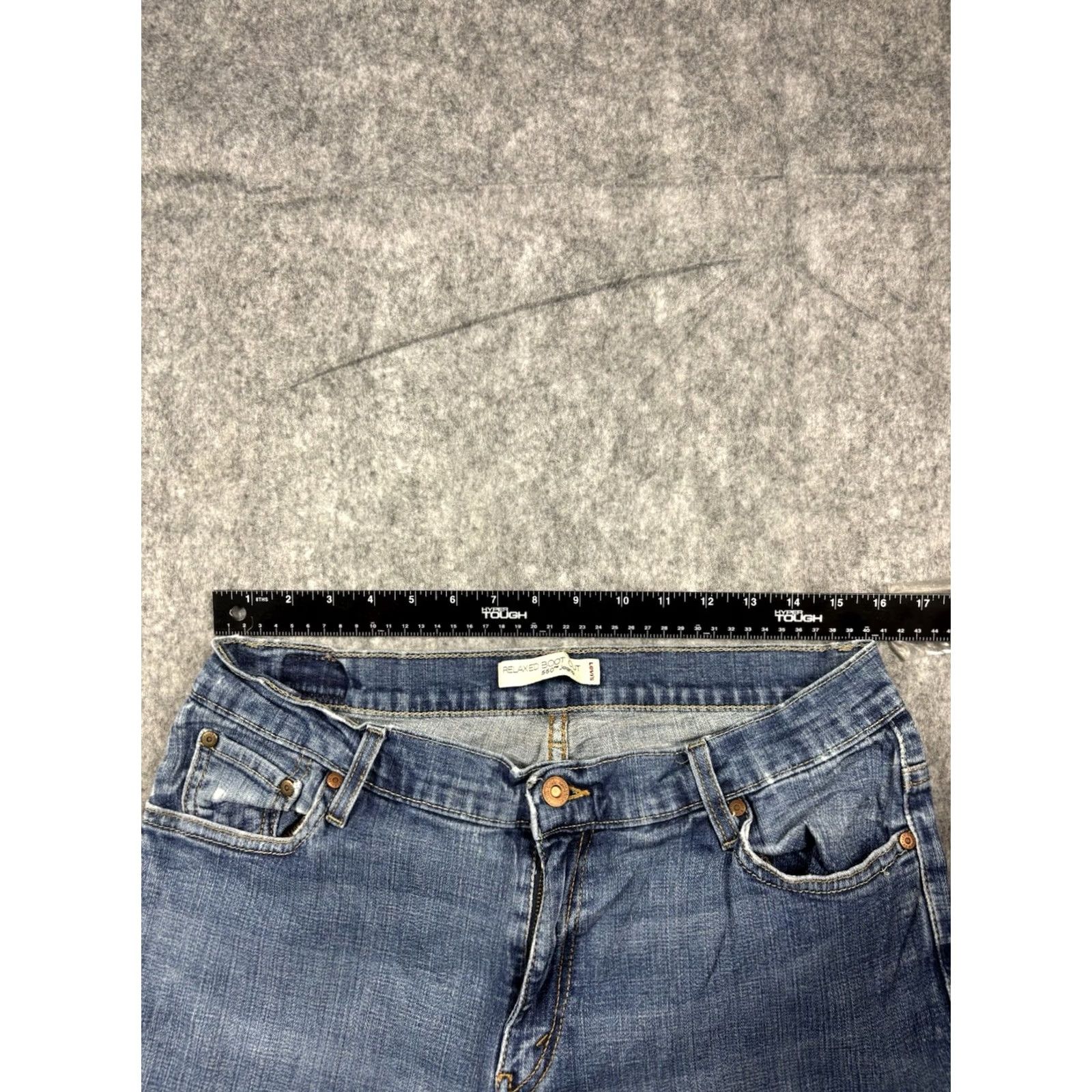 Levi's Levis Jeans Womens 550 Relaxed Bootcut Medium Wash Size 14 Long Denim Cotton Spandex 5-Pocket USA Logo Vintage Style 90s Size 36" / US 14 / IT 50 - 3 Thumbnail