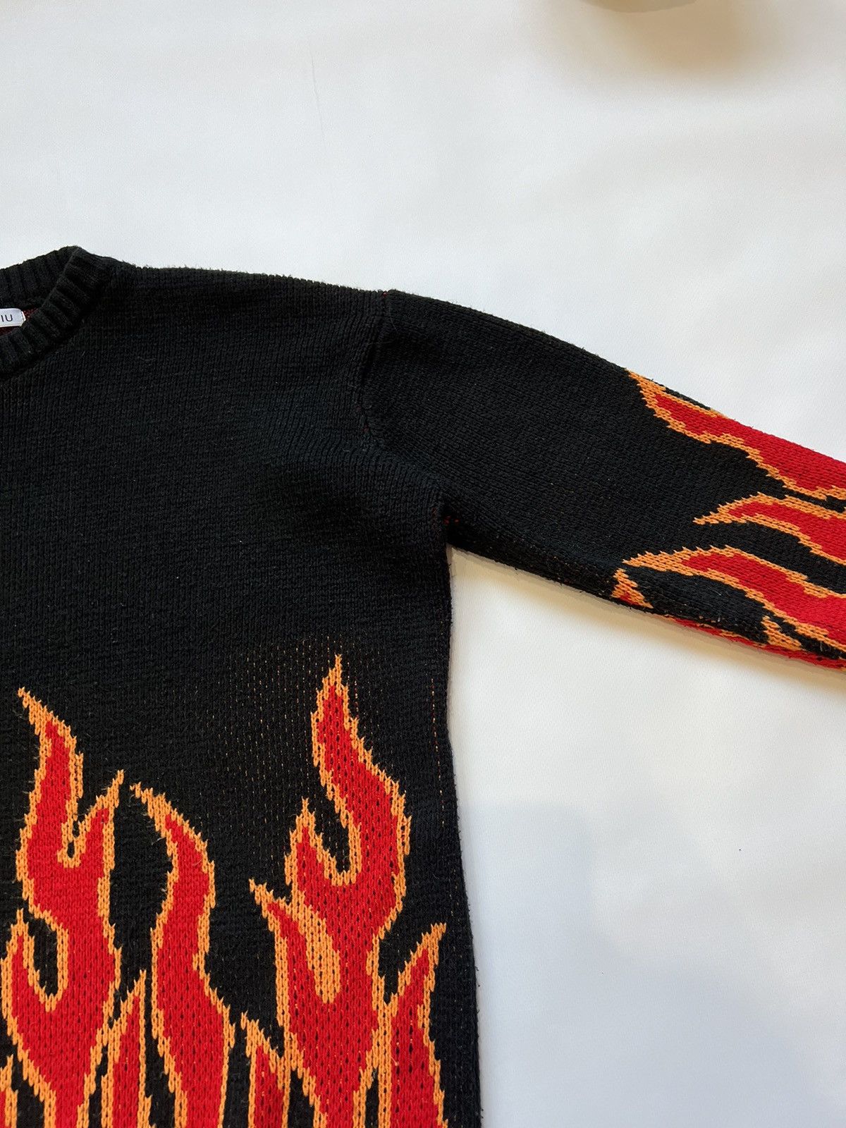 Vintage Vintage Fire Sweater Avant Garde Black Size US S / EU 44-46 / 1 - 5 Thumbnail