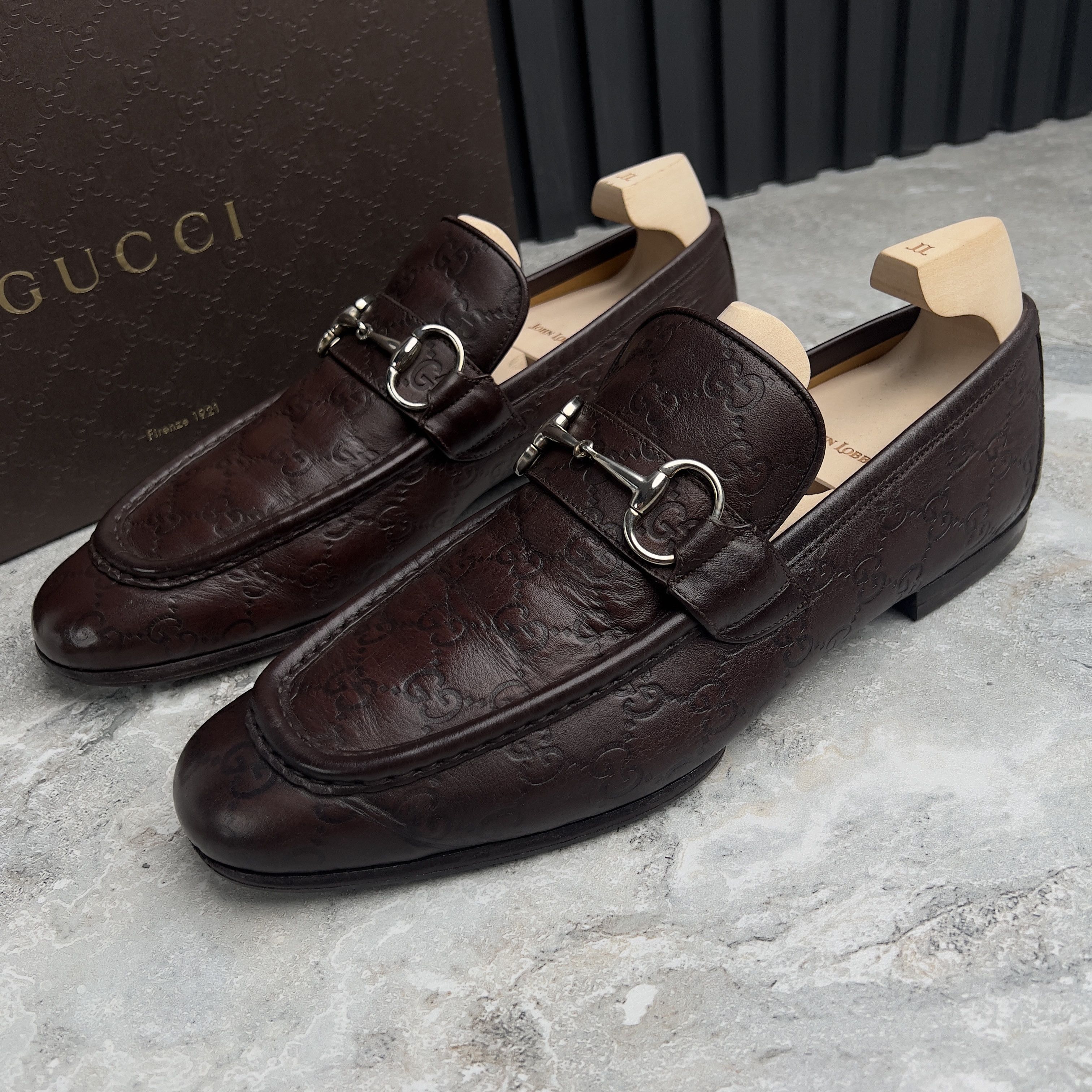 Gucci Vintage Loafers Guccissima Monogram GG Wingtip Patina  display picture 1