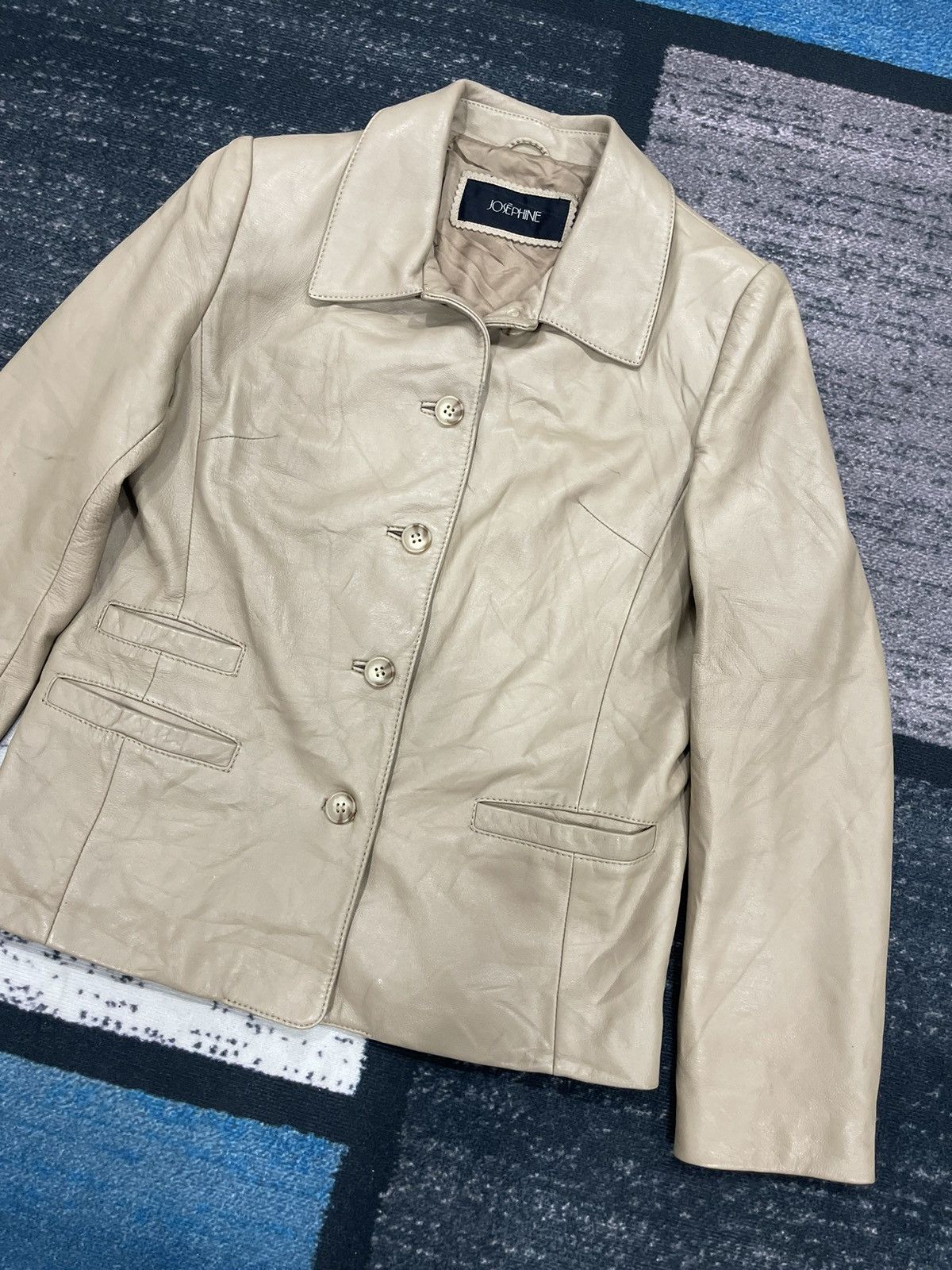 Vintage Josephine Leather Coat Jacket