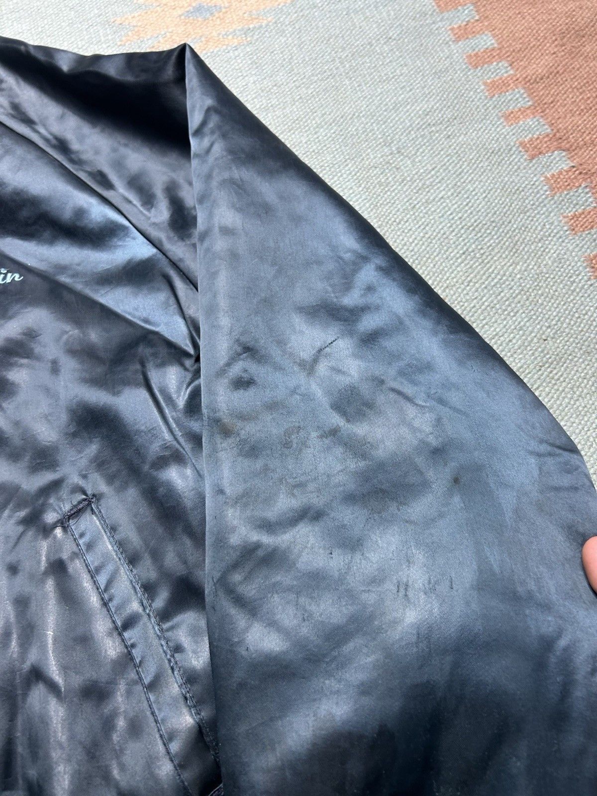 Vintage 80s satin bomber jacket hutch’s Kerrie out Montpelier ohio L Size US L / EU 52-54 / 3 - 9 Thumbnail