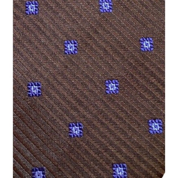 Luigi Borrelli LUIGI BORRELLI NAPOLI Brown Geometric Silk Tie Made In Italy Size ONE SIZE - 6 Thumbnail