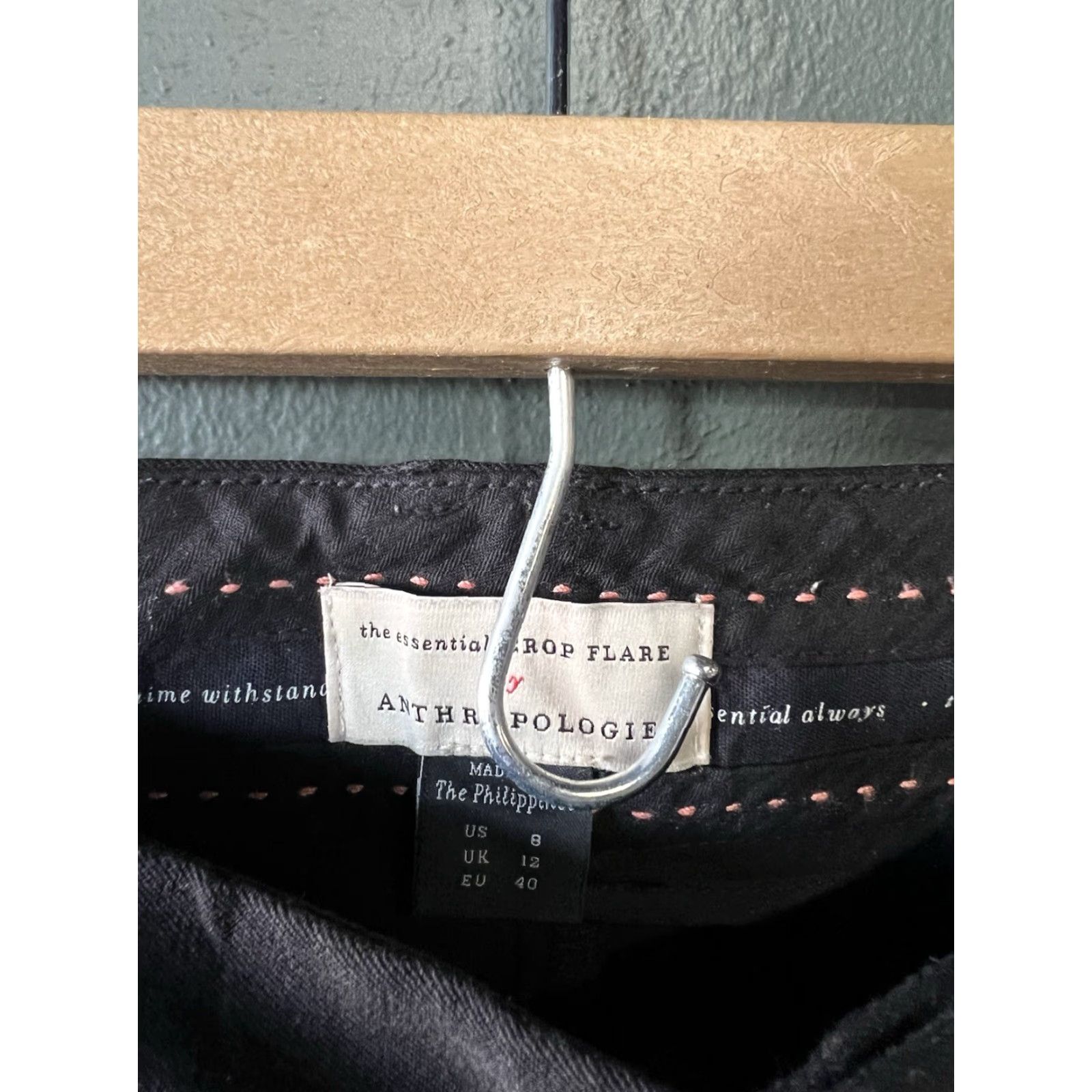 Anthropologie Anthropologie Pants Women 8 Black The Essential Crop Flare Pant Size 30" / US 8 / IT 44 - 3 Thumbnail