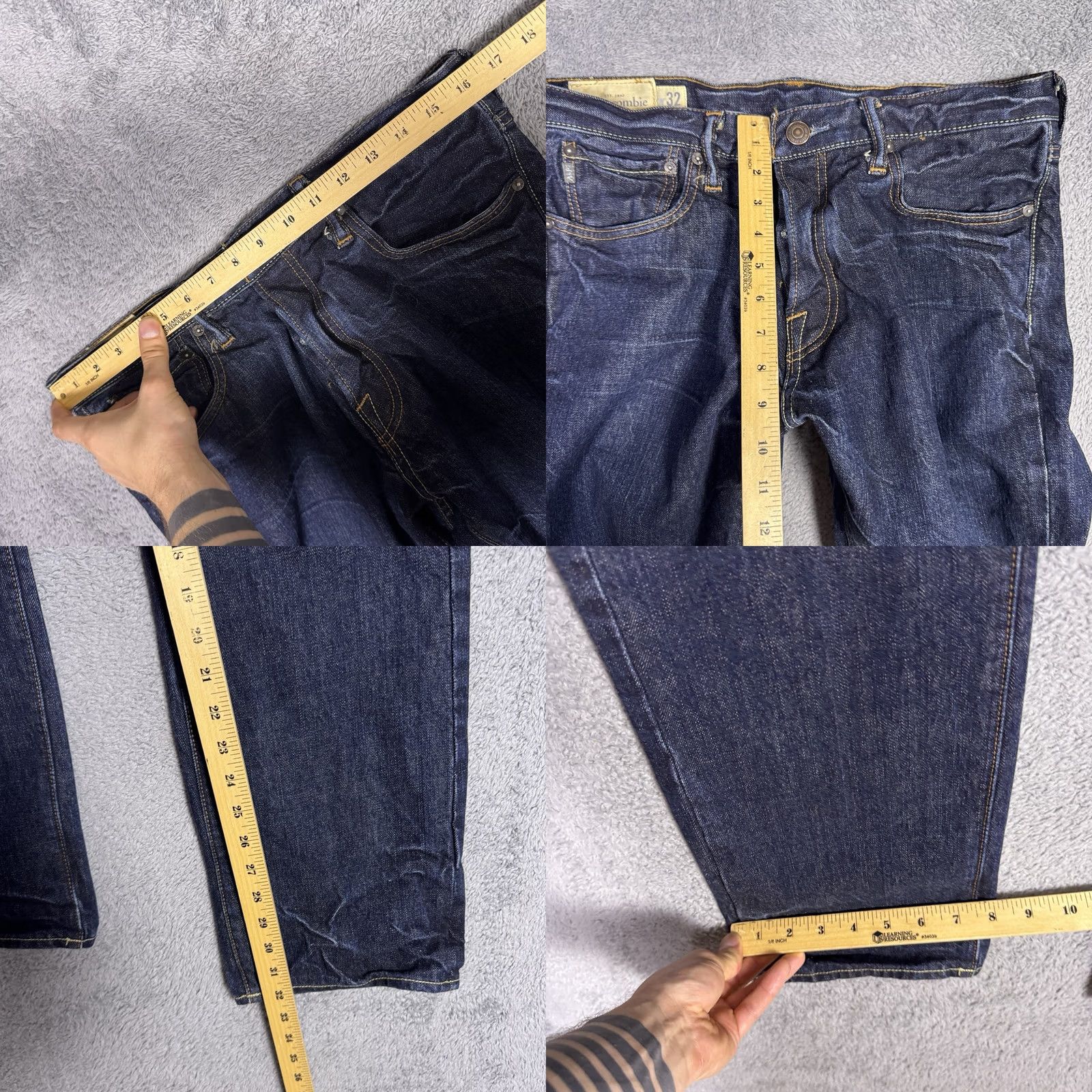 Abercrombie & Fitch VINTAGE Abercrombie & Fitch Jeans Mens 32x32 Remsen Slim Straight Lowrise Indigo Size US 32 / EU 48 - 9 Thumbnail