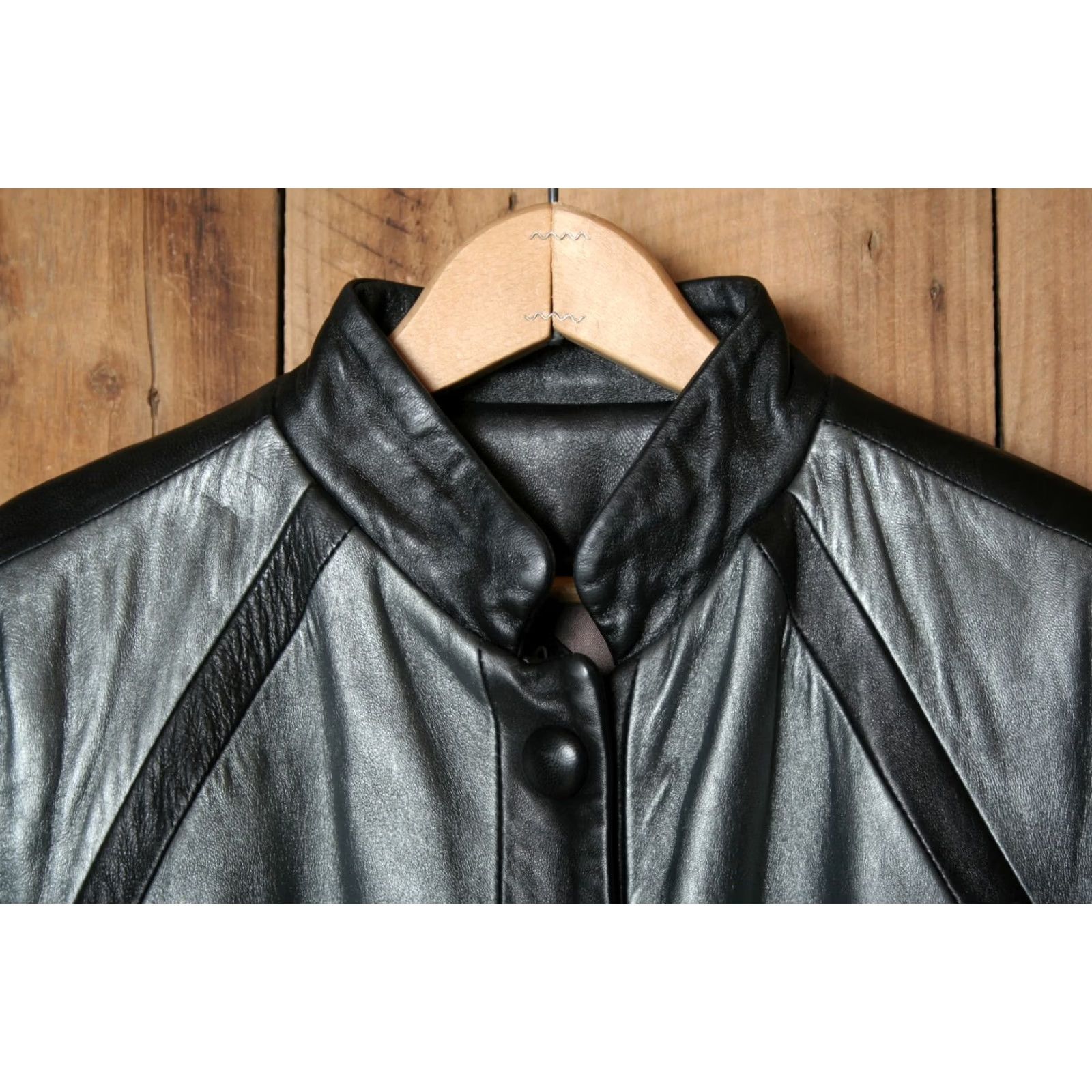 Vintage VINTAGE Tibor Leathers Leather Jacket Womens Sz. L Pewter Black Leather Jacket (Basic) Womens L Polo? Size L / US 10 / IT 46 - 2 Thumbnail