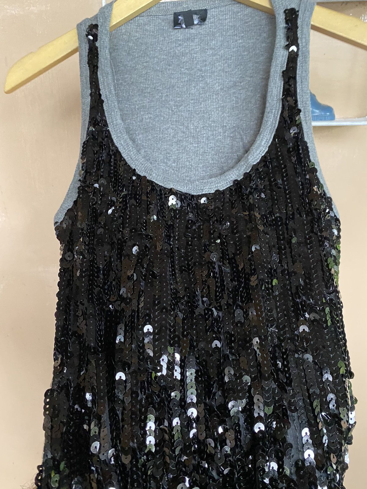Dolce & Gabbana 💸BINDINGOFFER💸D&G GREY RIBBED Y2K BLACK SEQUIN MINI DRESS Size US M / EU 48-50 / 2 - 3 Thumbnail