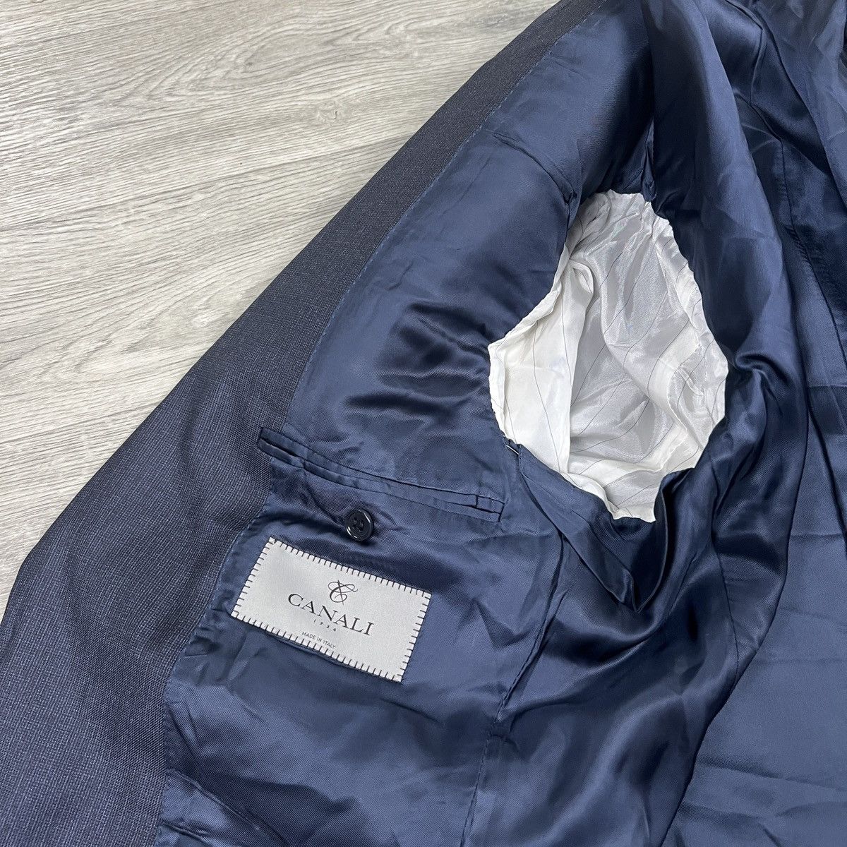 Canali Canali Italy Navy Blue Wool 2-Button Blazer Sport Coat Size 48R - 5 Thumbnail