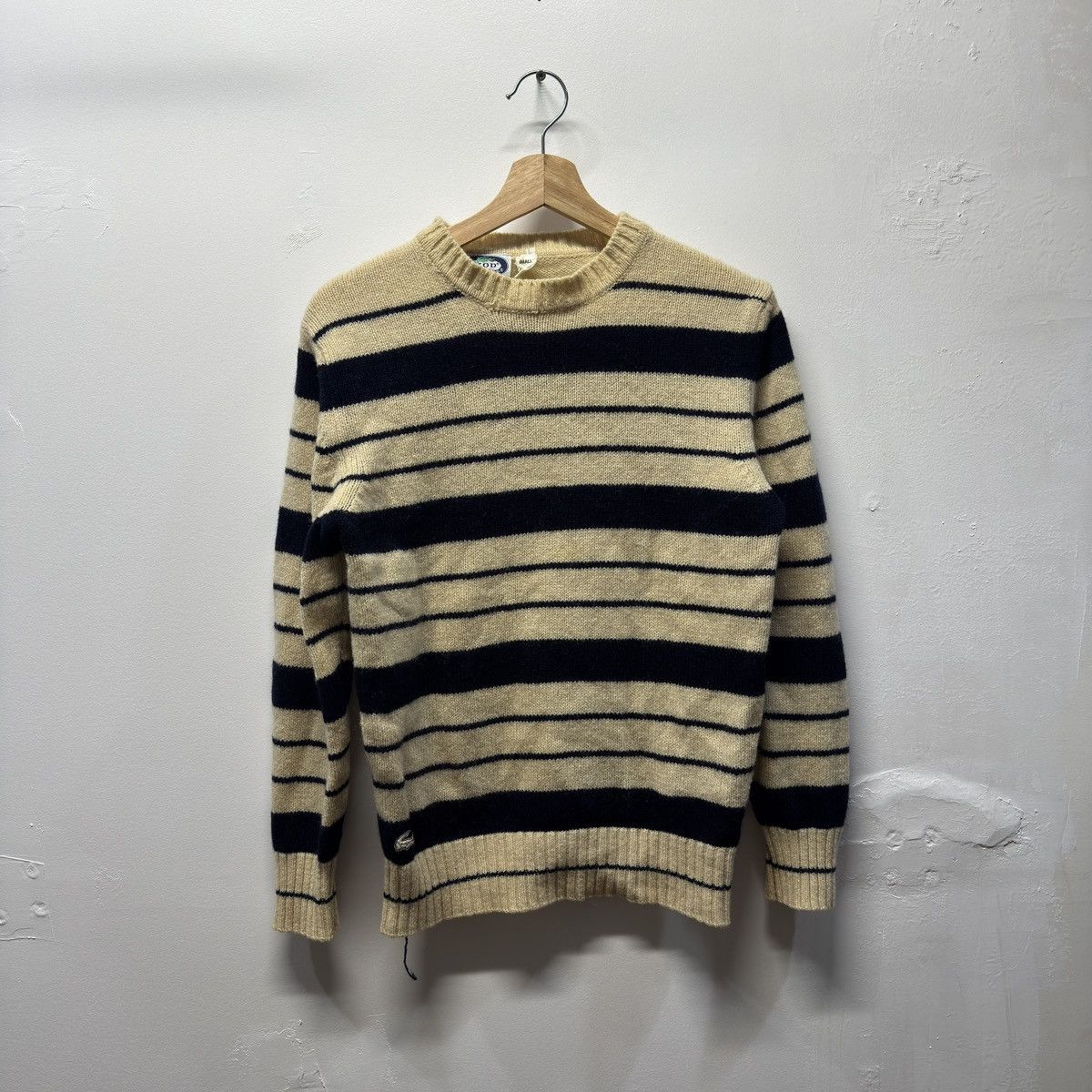 Vintage 80s Izod Lacoste Striped Sweater Distressed ERD Grunge Faded Size S / US 4 / IT 40 - 1 Thumbnail