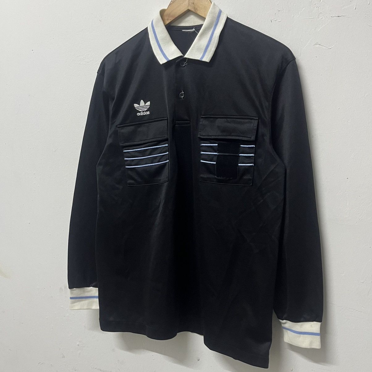 Adidas Vintage 1990-92 Adidas Long-sleeve Referee Shirt Size L Size US L / EU 52-54 / 3 - 2 Thumbnail