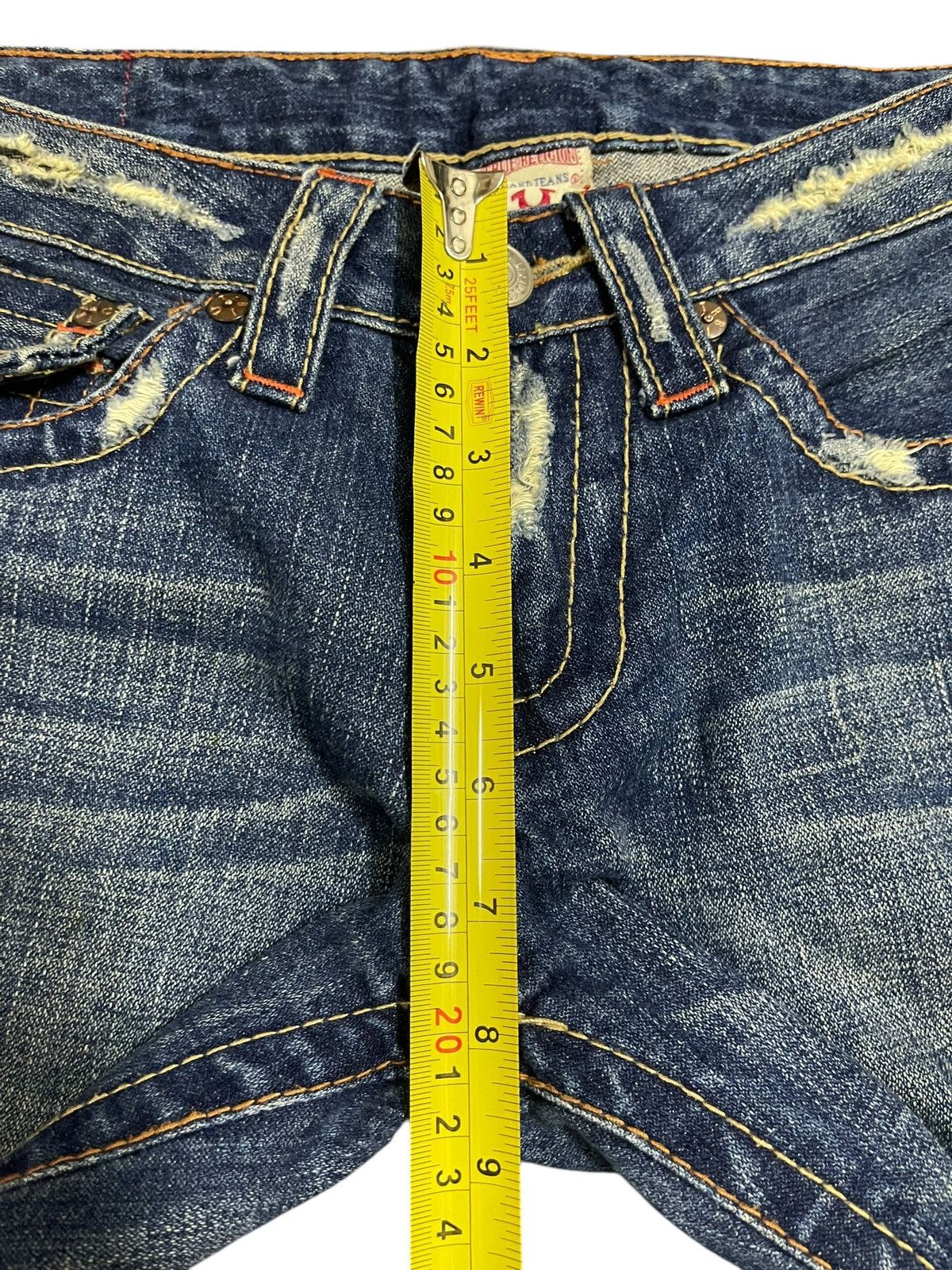 True Religion Vintage True Religion Blue Wash Distressed Bootcut Jeans Size US 28 / EU 44 - 14 Thumbnail