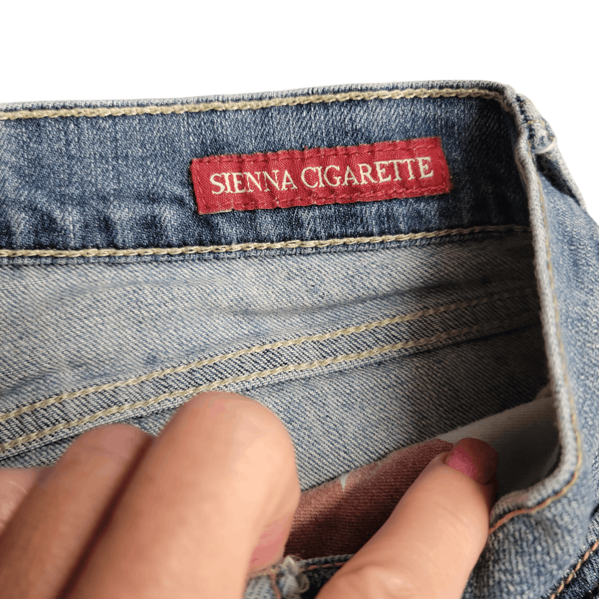 Lucky Brand Lucky Brand Sienna Cigarette Distressed Blue Denim Jeans Size 26" / US 2 / IT 38 - 8 Thumbnail