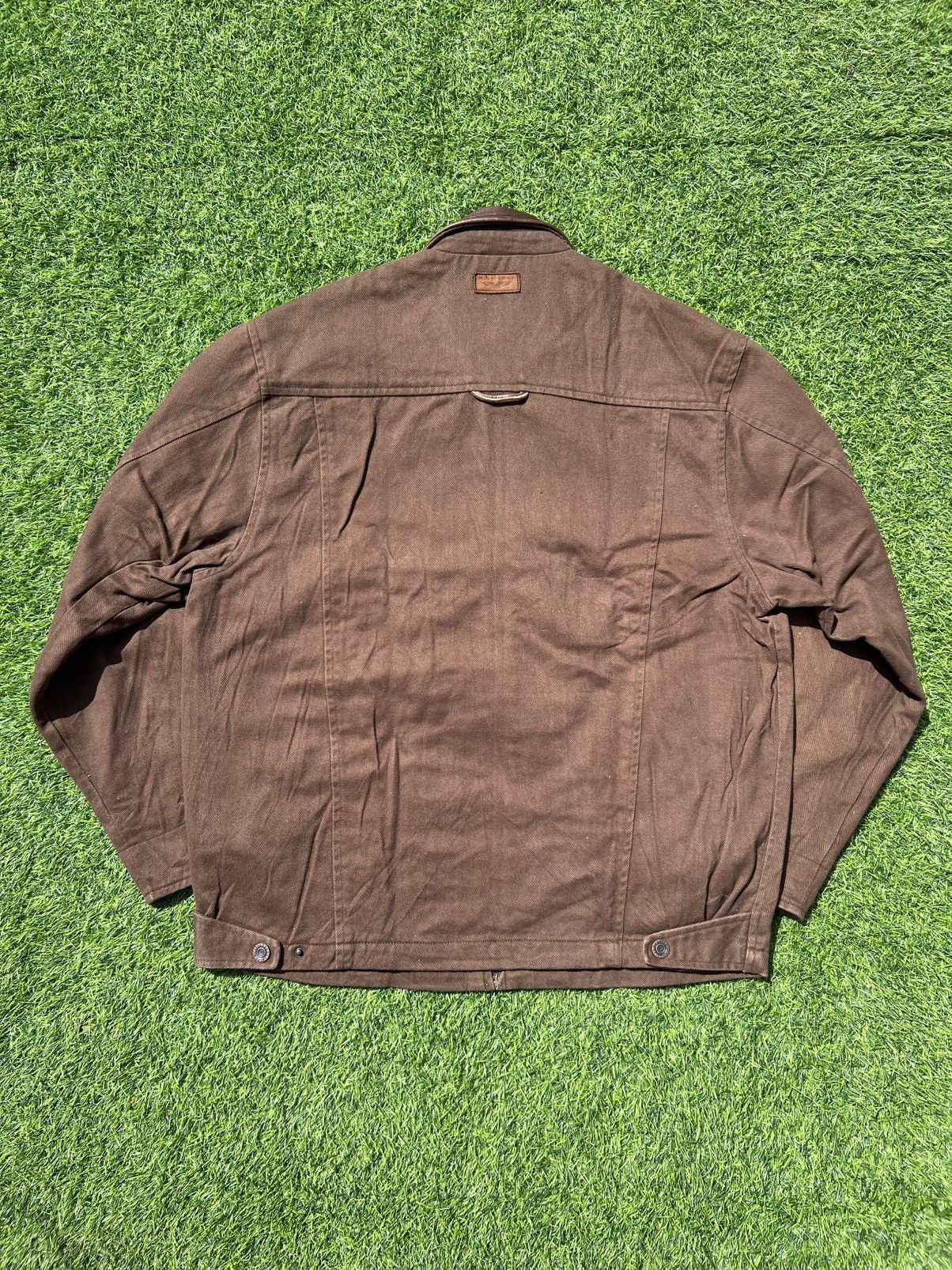 Buzz Rickson's 🦅 Buzz Rickson’s Leather-Collar Canvas Brown Work Jacket- L Size US L / EU 52-54 / 3 - 7 Thumbnail