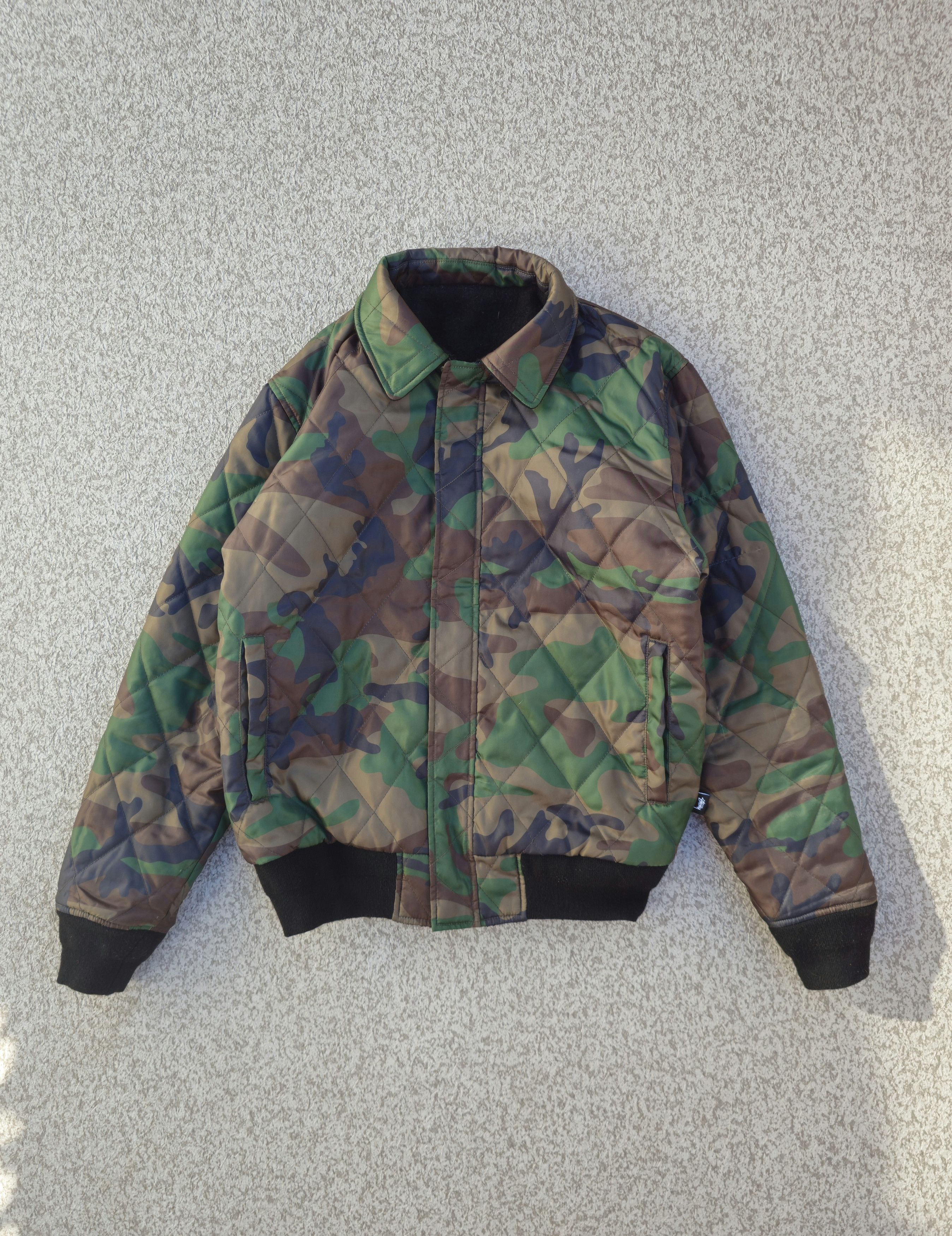 Stussy camo bomber jacket shop