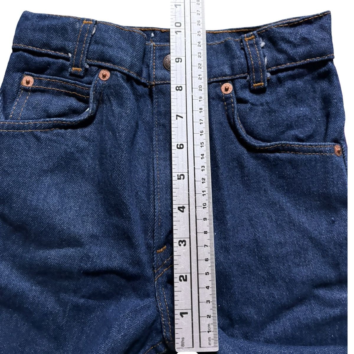 Levi's Vintage 80's Levi's 0718 Girls Jeans 22x28 10 Dark Wash NOS Size 22" - 5 Thumbnail
