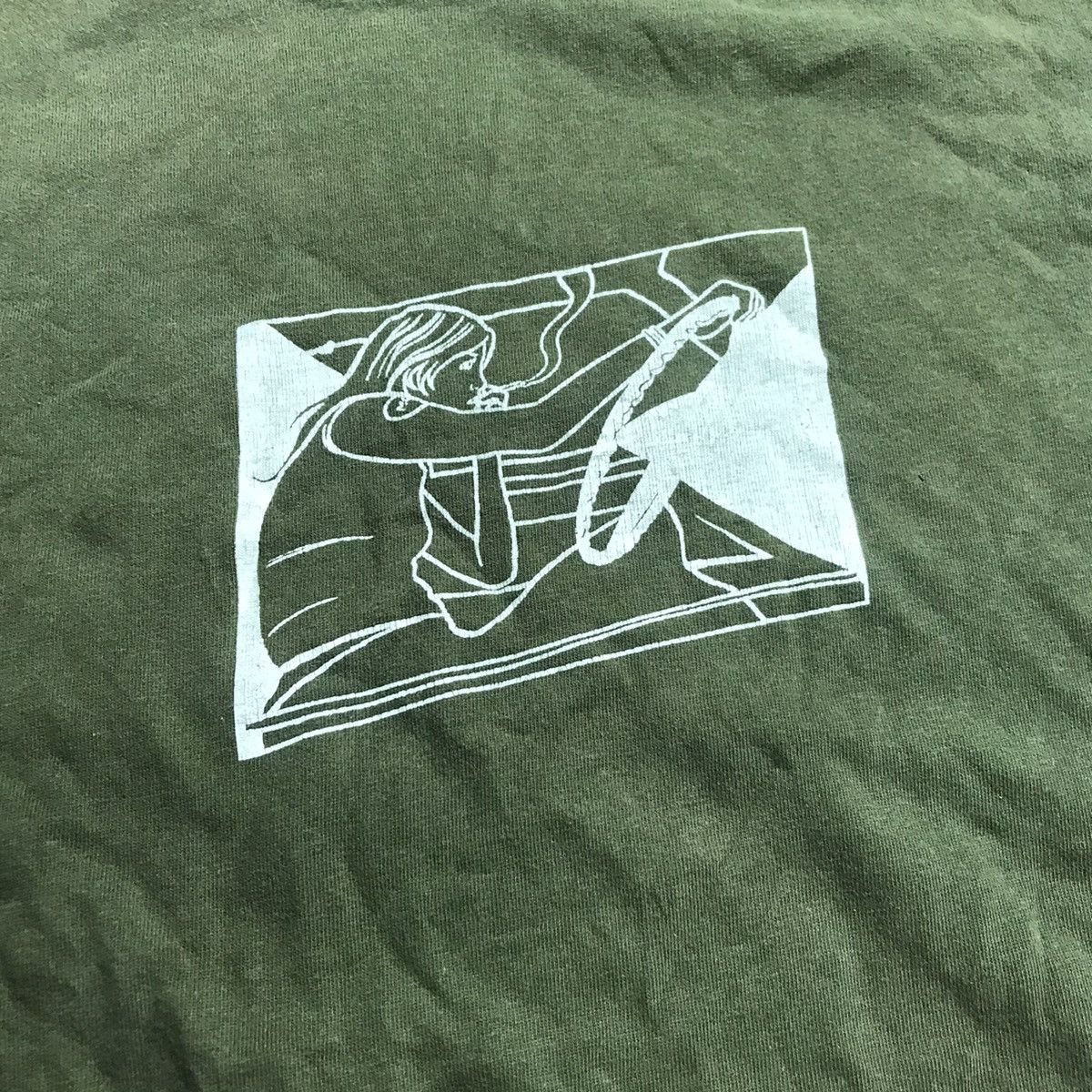 Vintage Vintage Y2K Graphic Tee Streetwear Art Print Skate Green XL Size US XL / EU 56 / 4 - 4 Thumbnail