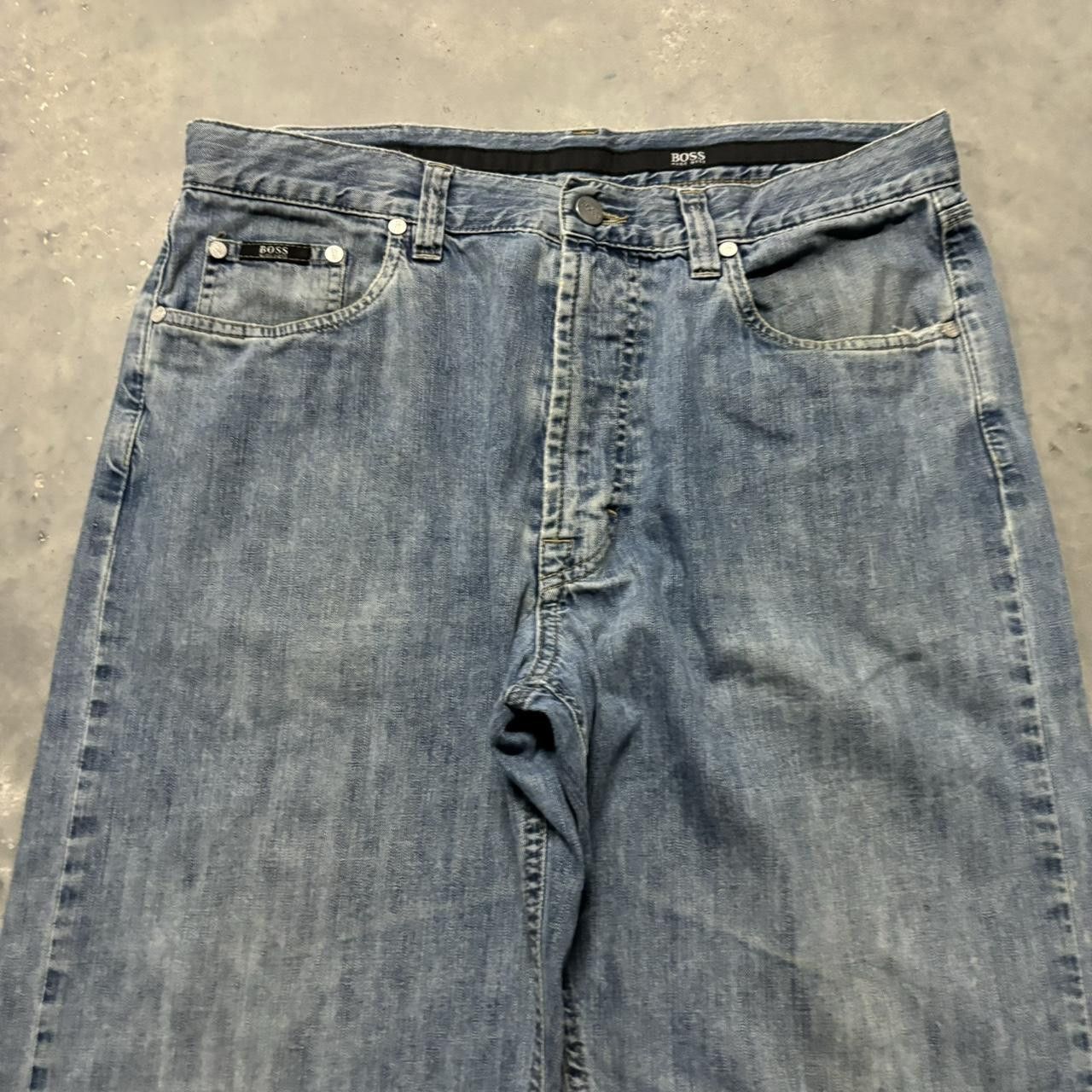 Japanese Brand × Vintage Crazy Vintage Y2K/2000s Grunge Medium Wash Denim Jeans! Size US 34 / EU 50 - 5 Thumbnail