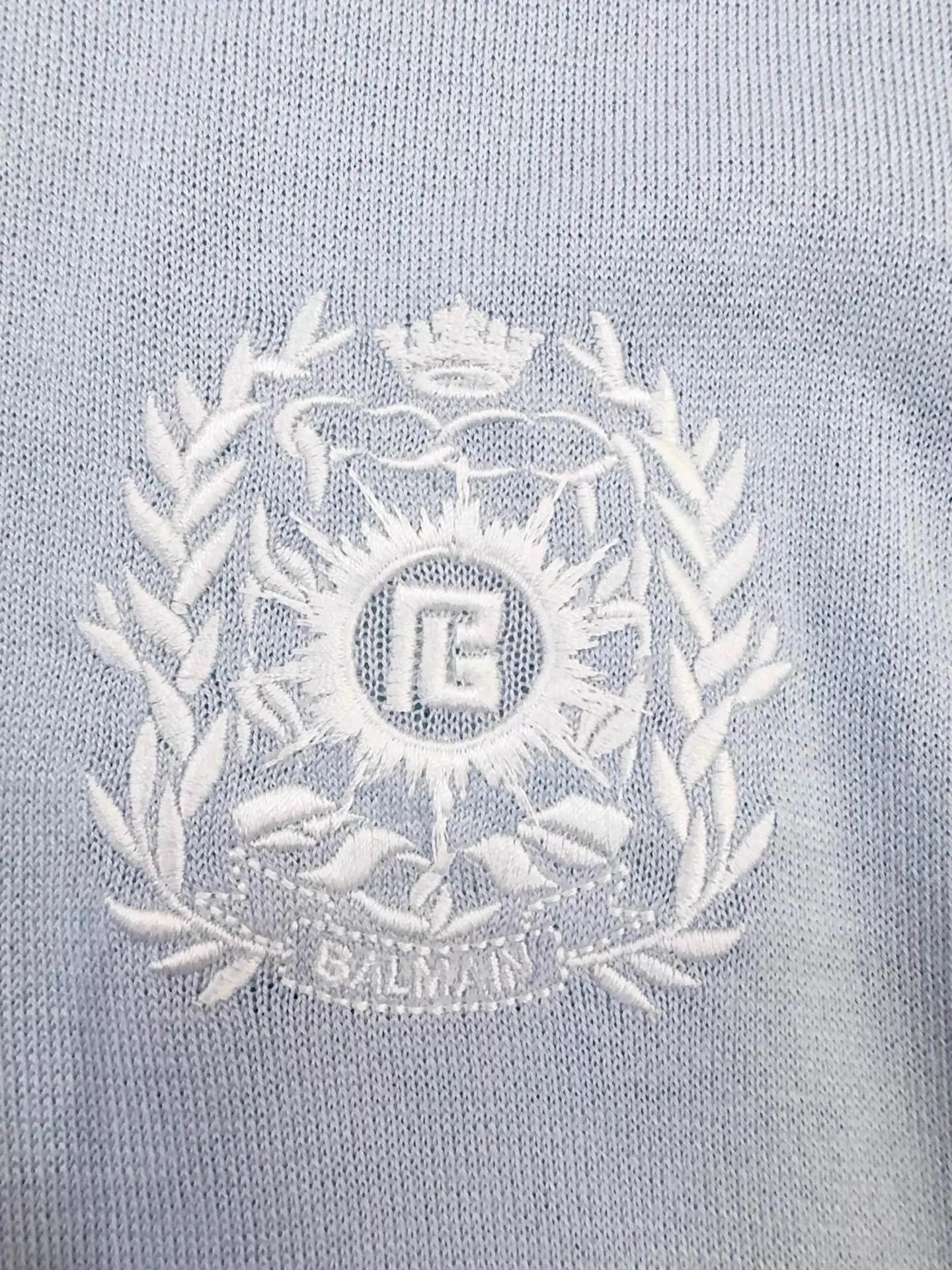 Balmain Balmain New Women's 25SS Blue Knit Top 36 Size XS / US 0-2 / IT 36-38 - 4 Thumbnail
