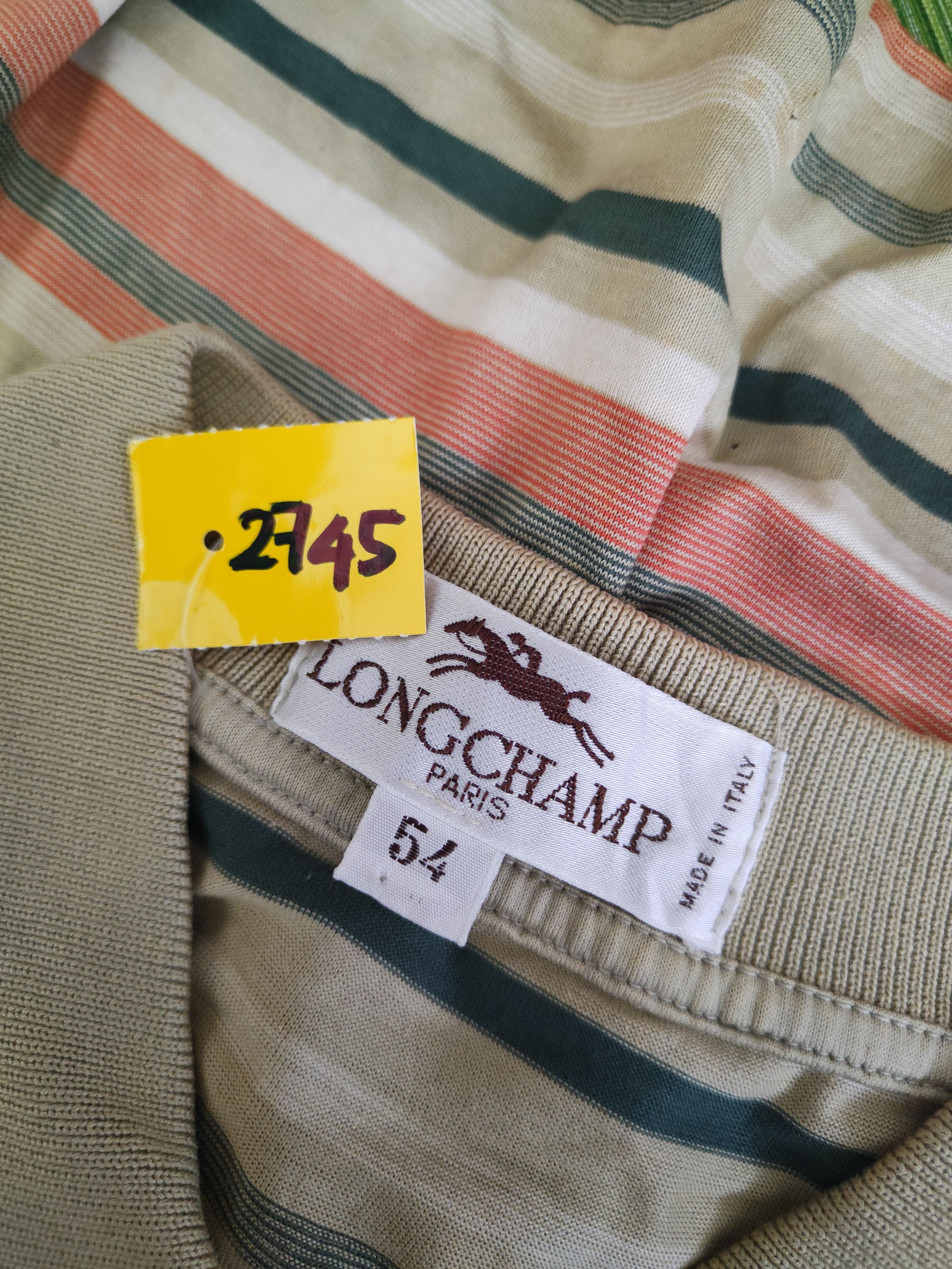 Longchamp DL Longchamp vintage stripe Light Olive Polos #2745 Size US L / EU 52-54 / 3 - 12 Thumbnail