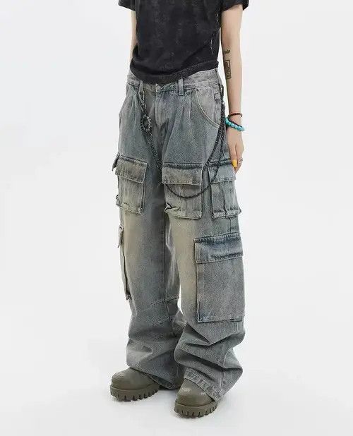 Other baggy street hip hop vintage wash y2k jeans Size US 30 / EU 46 - 5 Thumbnail