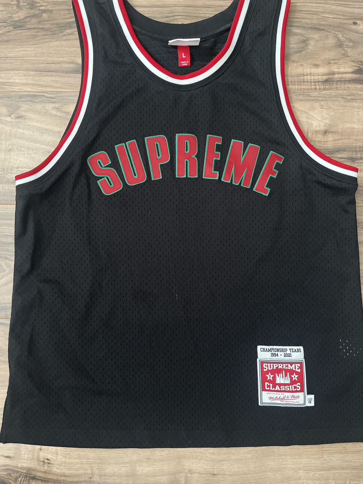 Mitchell & Ness × Supreme Supreme Mitchell & Ness Basketball Jersey Size US L / EU 52-54 / 3 - 10 Thumbnail