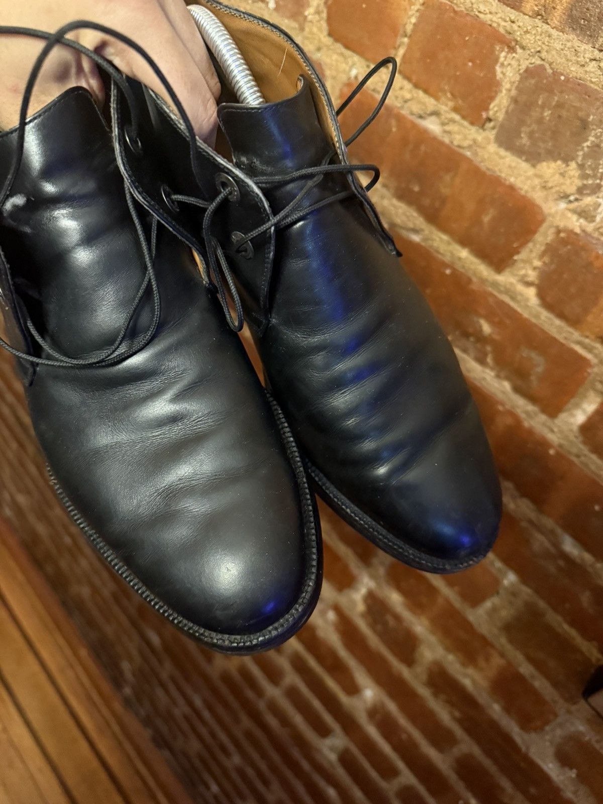 Salvatore Ferragamo Salvatore Ferragamo Black Leather Chukka Boots Mens US 10 Size US 10 / EU 43 - 6 Thumbnail