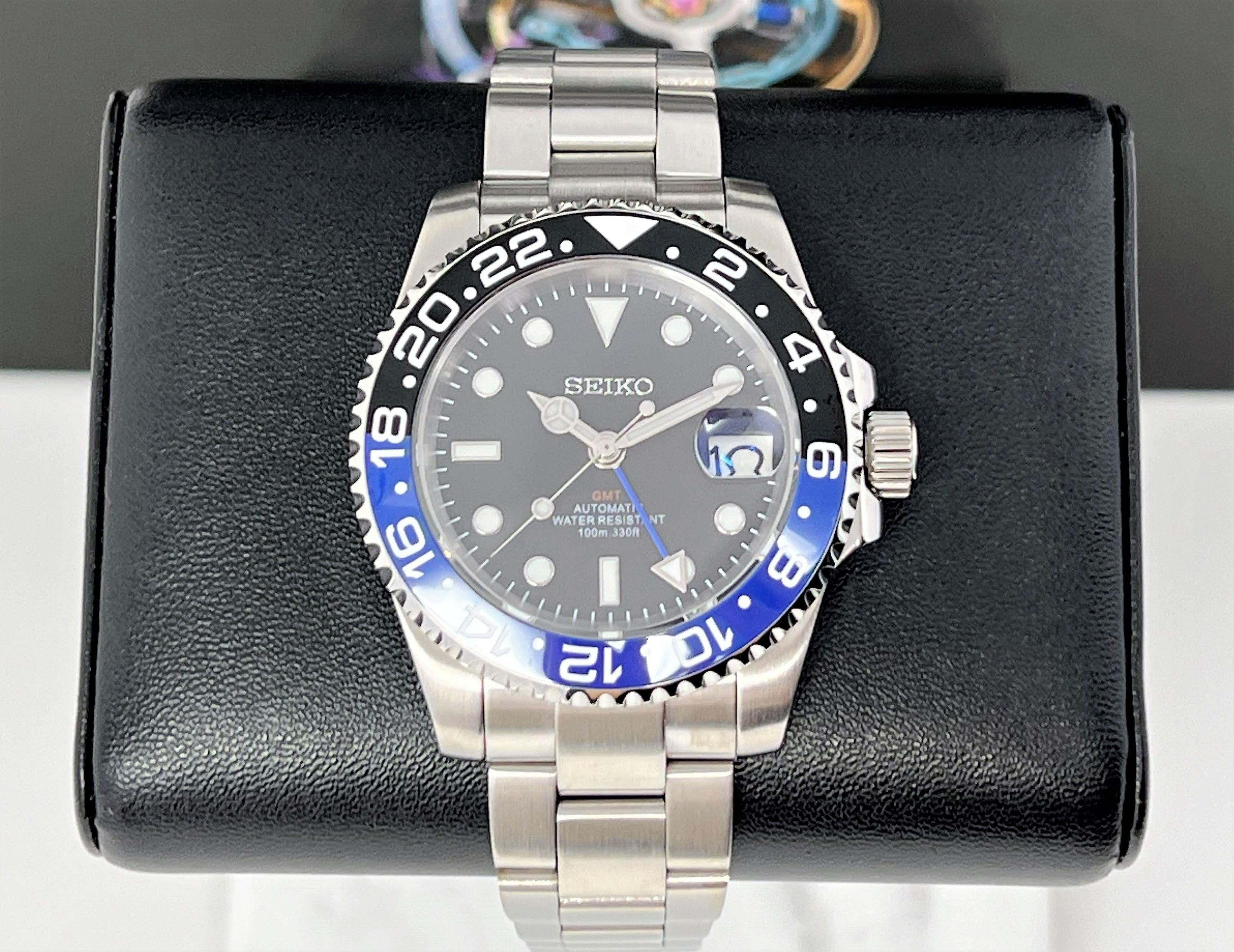 Custom Custom Batman GMT Automatic Watch | Seiko Mod | Wristwatch | Grailed