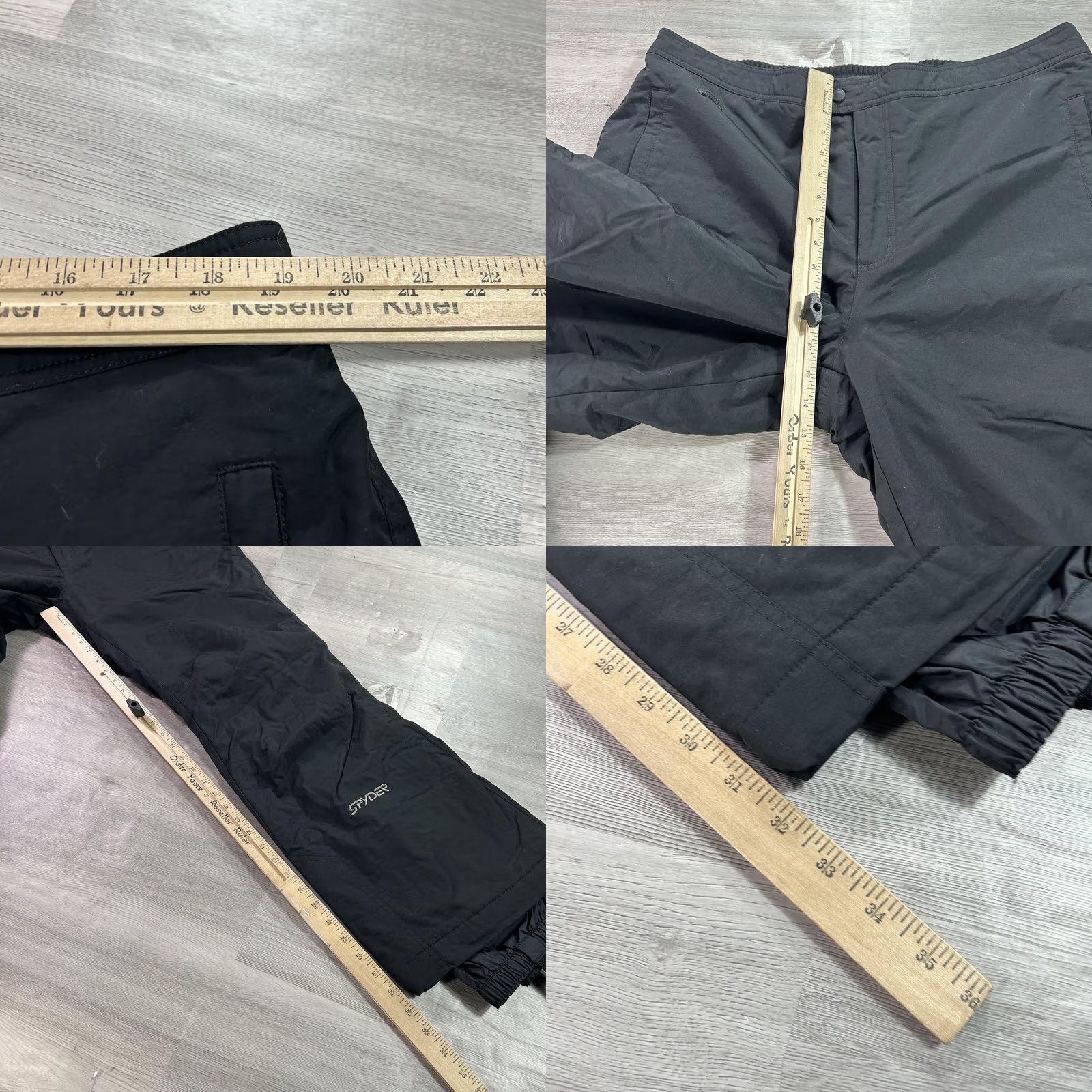 Spyder Spyder Snow Pants Mens 2XL Black Insulated Lined Pockets Zip Ski Winter Mens 2XL Size US 39 - 8 Thumbnail