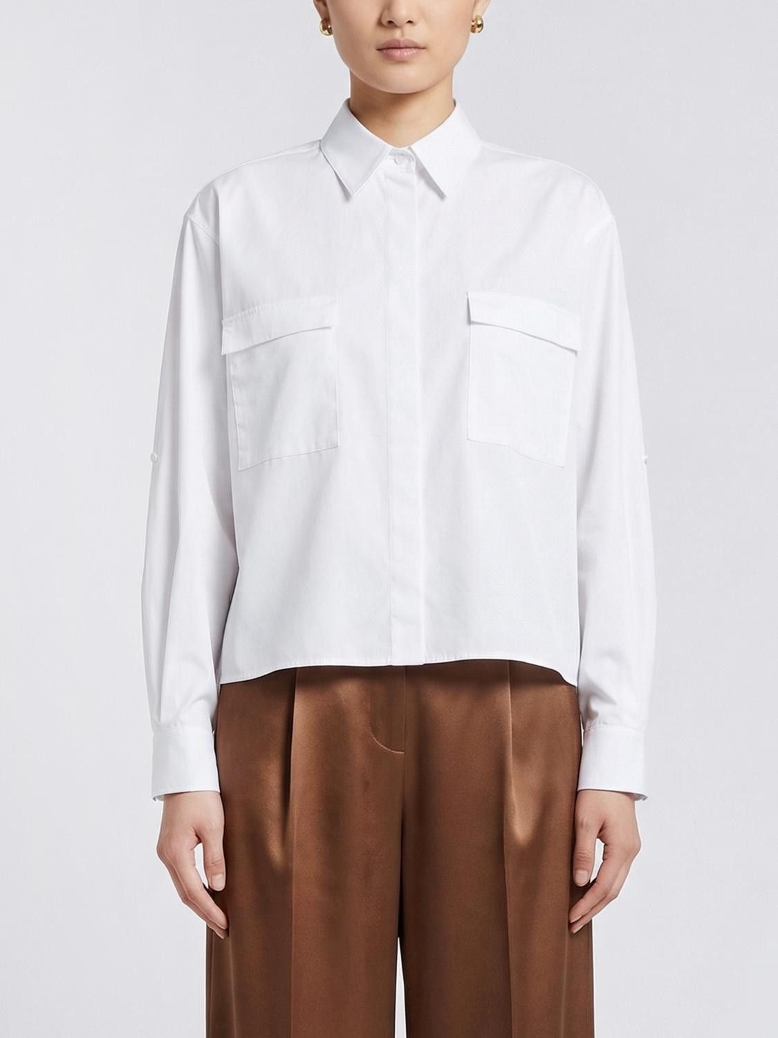 Max Mara Max Mara Shirt Woman White Size M / US 6-8 / IT 42-44 - 1 Thumbnail
