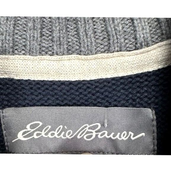 Eddie Bauer Eddie Bauer Sweater Mens Medium Dark Blue 100% Cotton Knit Quarter Zip Pullover Size US M / EU 48-50 / 2 - 4 Thumbnail