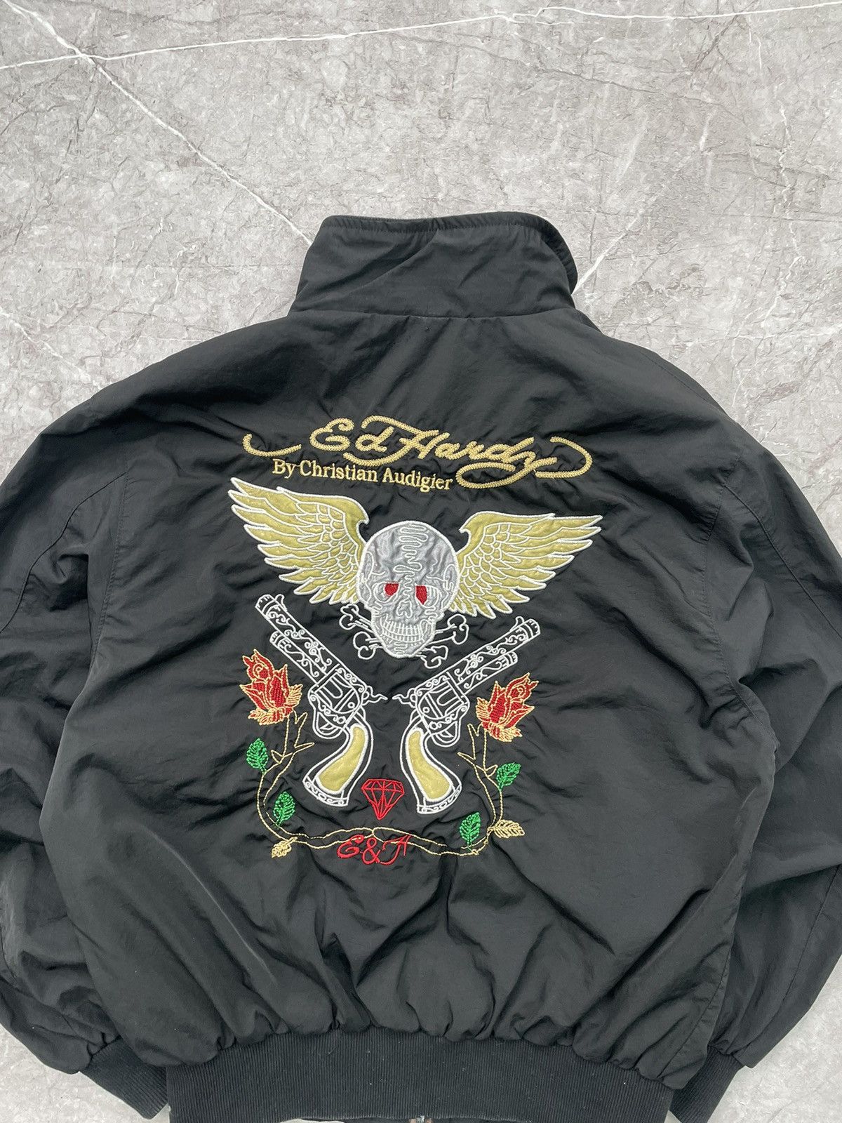 Ed Hardy × Vintage Vintage Edhardy avant garde punk bomber jacket MA1 y2k Size US M / EU 48-50 / 2 - 13 Thumbnail