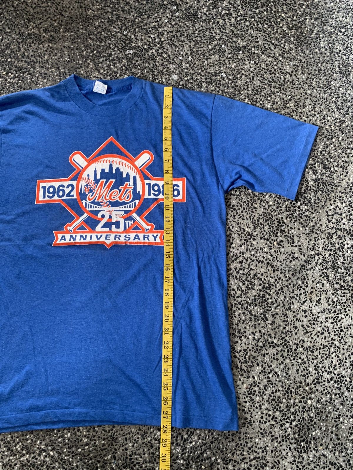 MLB Vintage 80s New York Mets 25th Anniversary MLB T shirt Size US XL / EU 56 / 4 - 8 Thumbnail