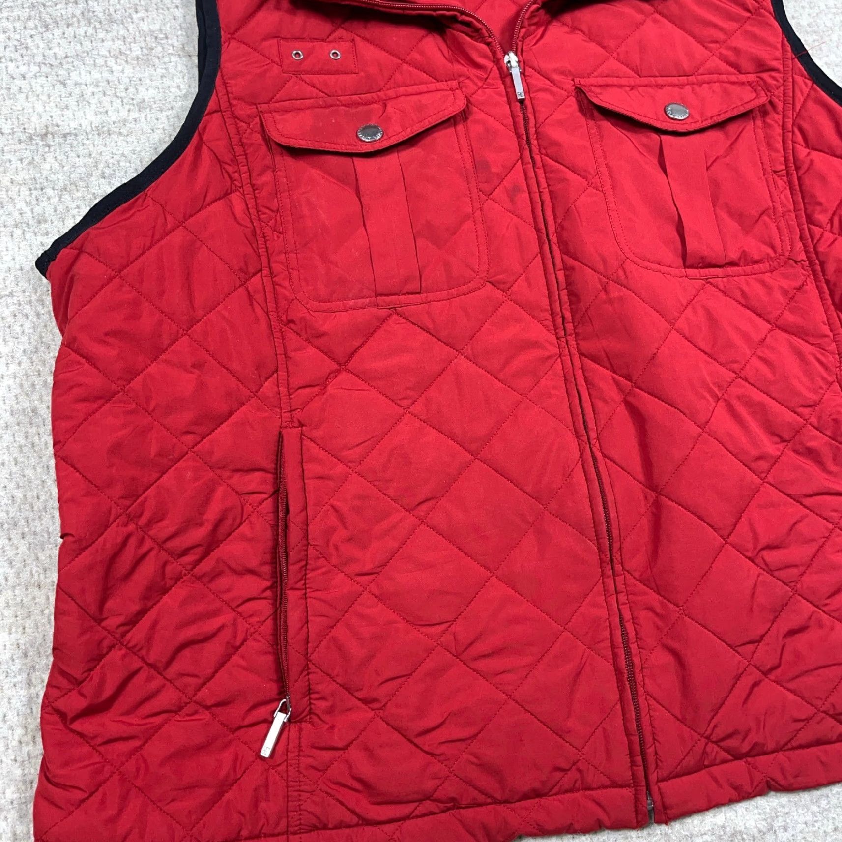 Ralph Lauren Lauren Ralph Lauren Puffer Vest Women 2X Red Quilted Full Zip Logo Embroidered Jacket Vest LRL Size XXL / US 16-18 / IT 52-54 - 6 Thumbnail