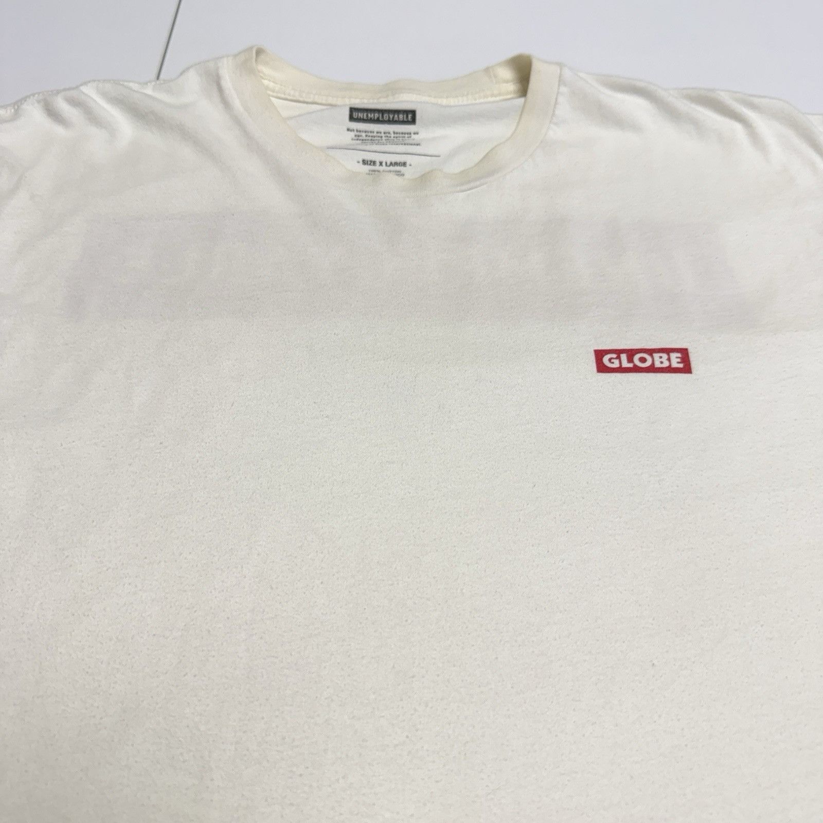 Globe Globe Skateboards Unemployable T Shirt Mens XL White Size US XL / EU 56 / 4 - 5 Thumbnail