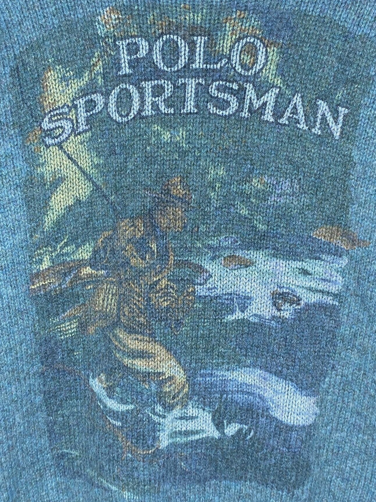 Polo Ralph Lauren × Vintage Sweater Polo Sportman Vintage Hand Knit Size US L / EU 52-54 / 3 - 3 Thumbnail